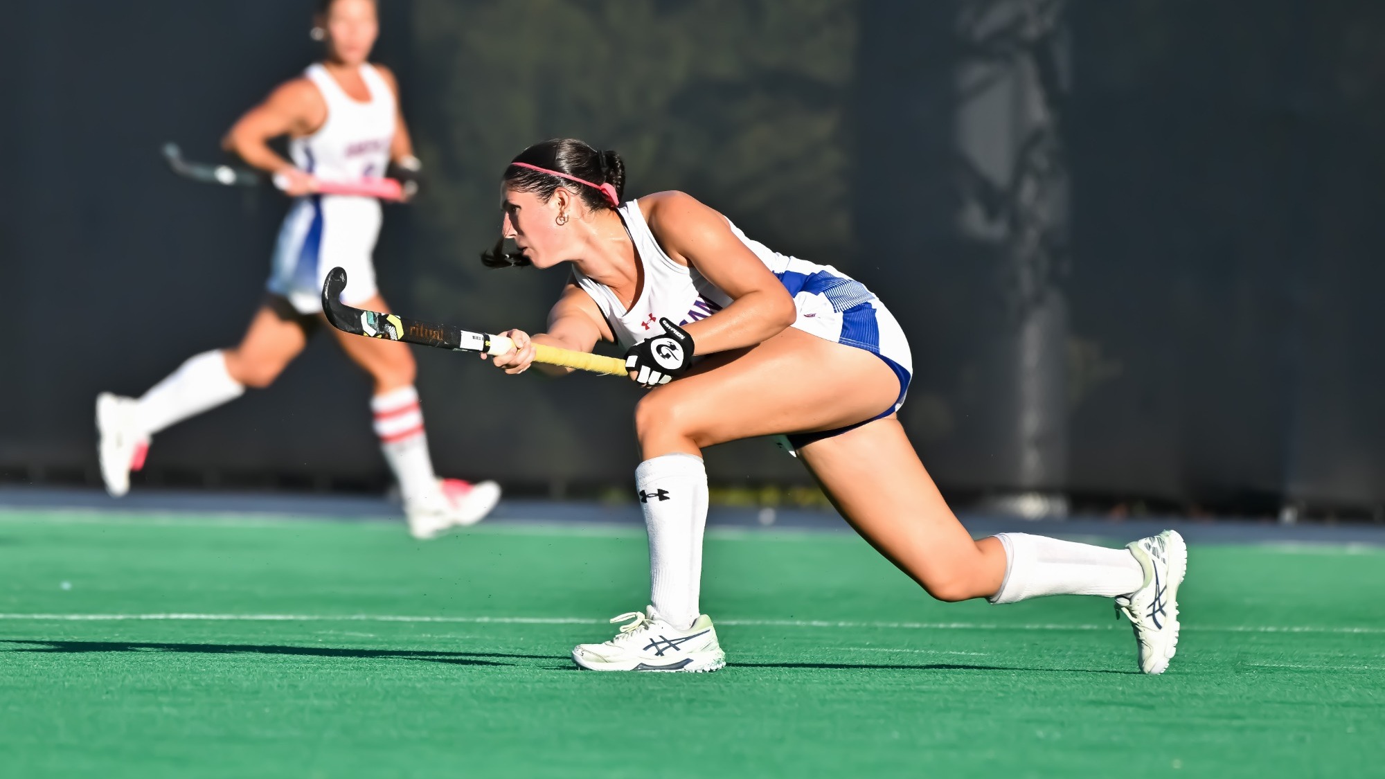 Kendall Varty sending the ball across the field against Cal.