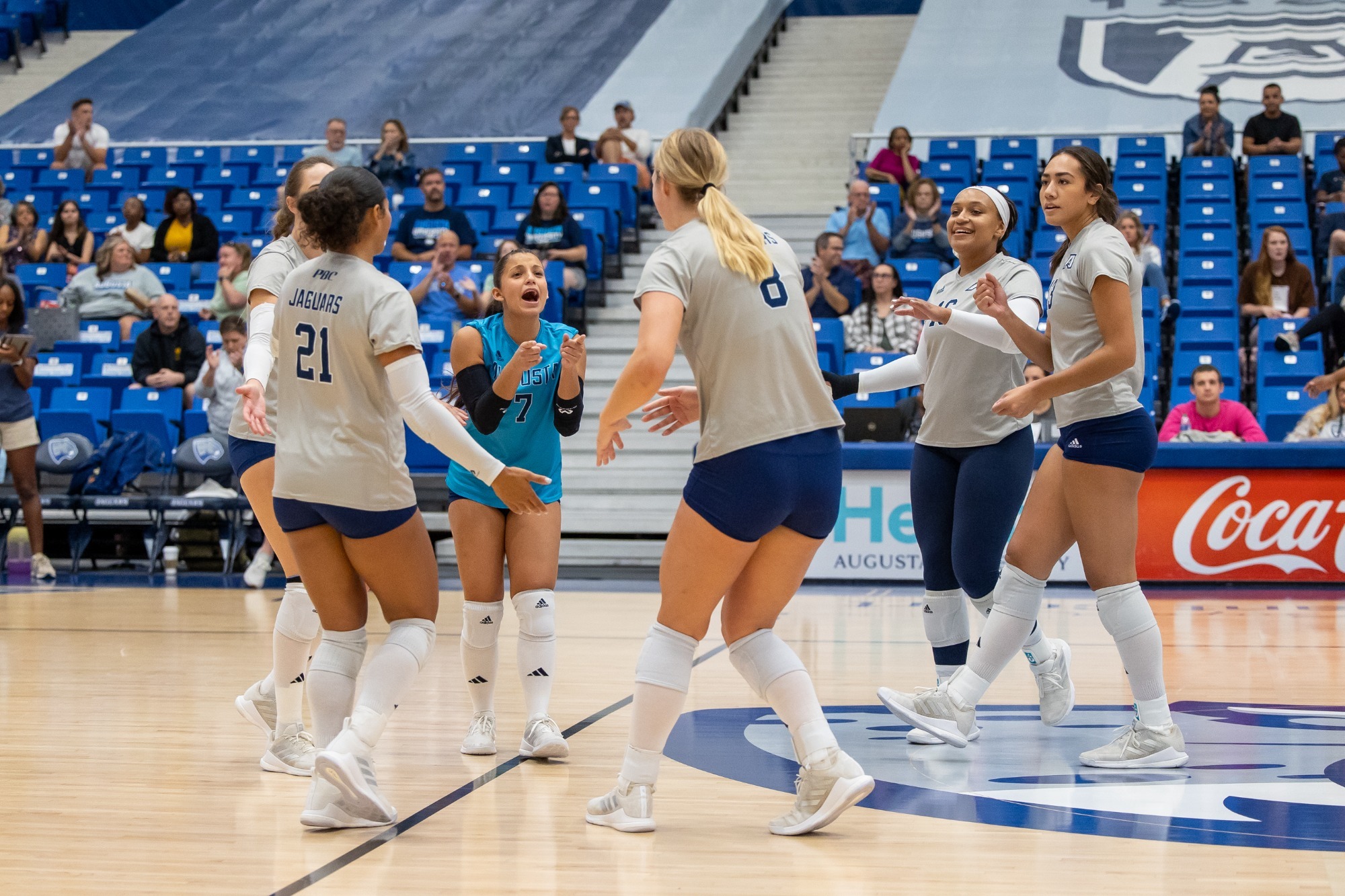 Volleyball Cruises to 30 Victory at College Augusta University