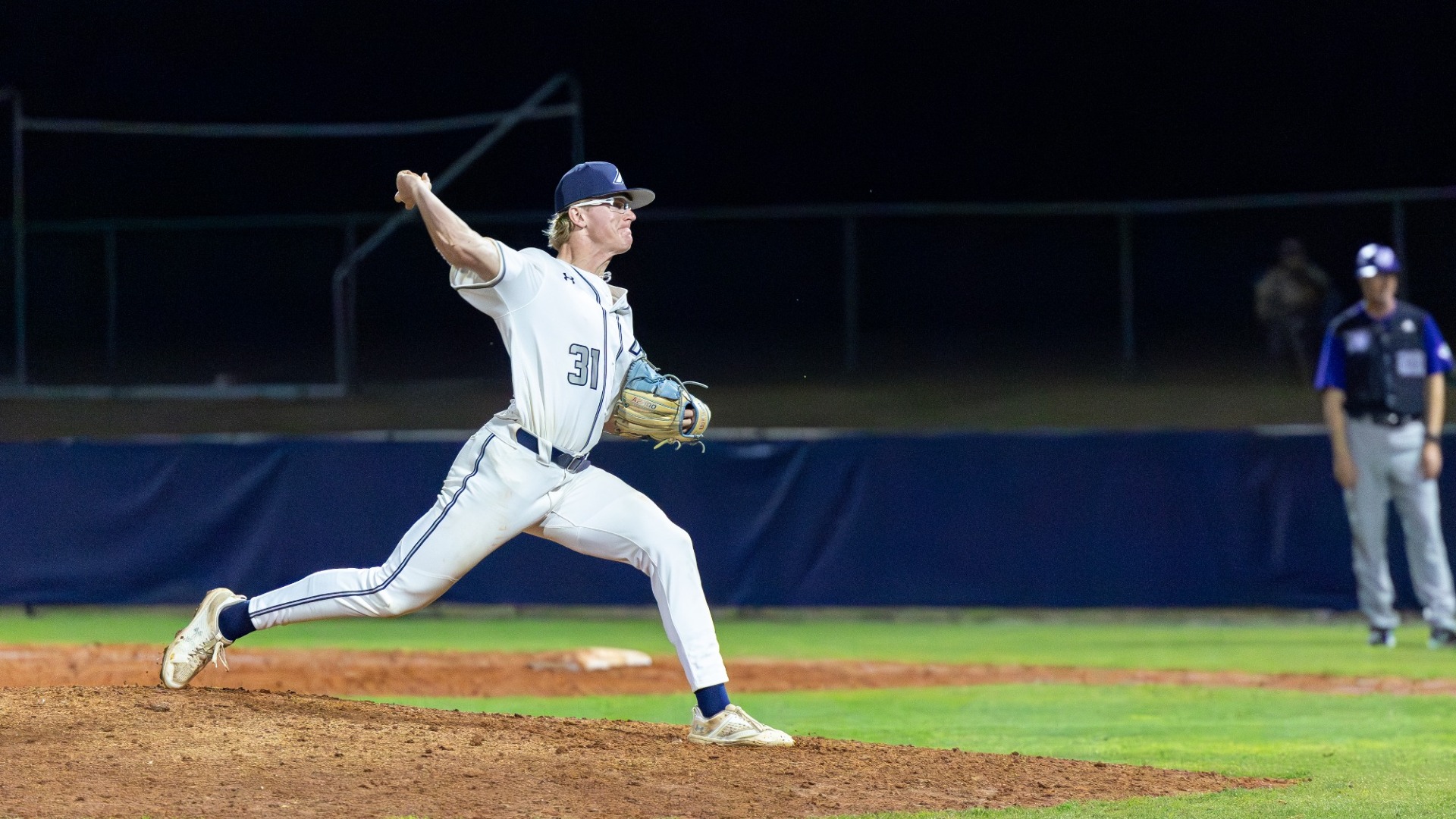 Augusta pitcher Eli Durnell lets fly a pitch