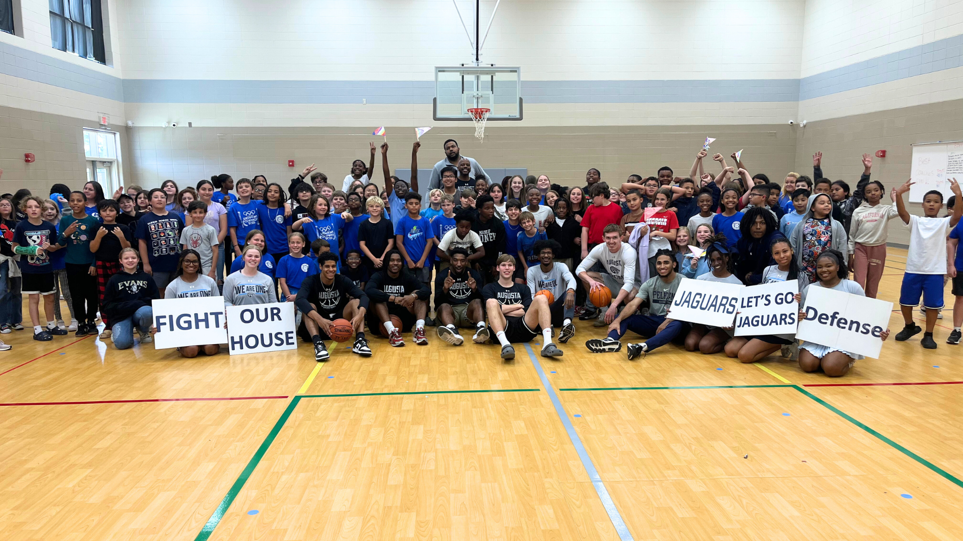 Augusta Athletics partners with Martinez Elementary school for state testing pep rally