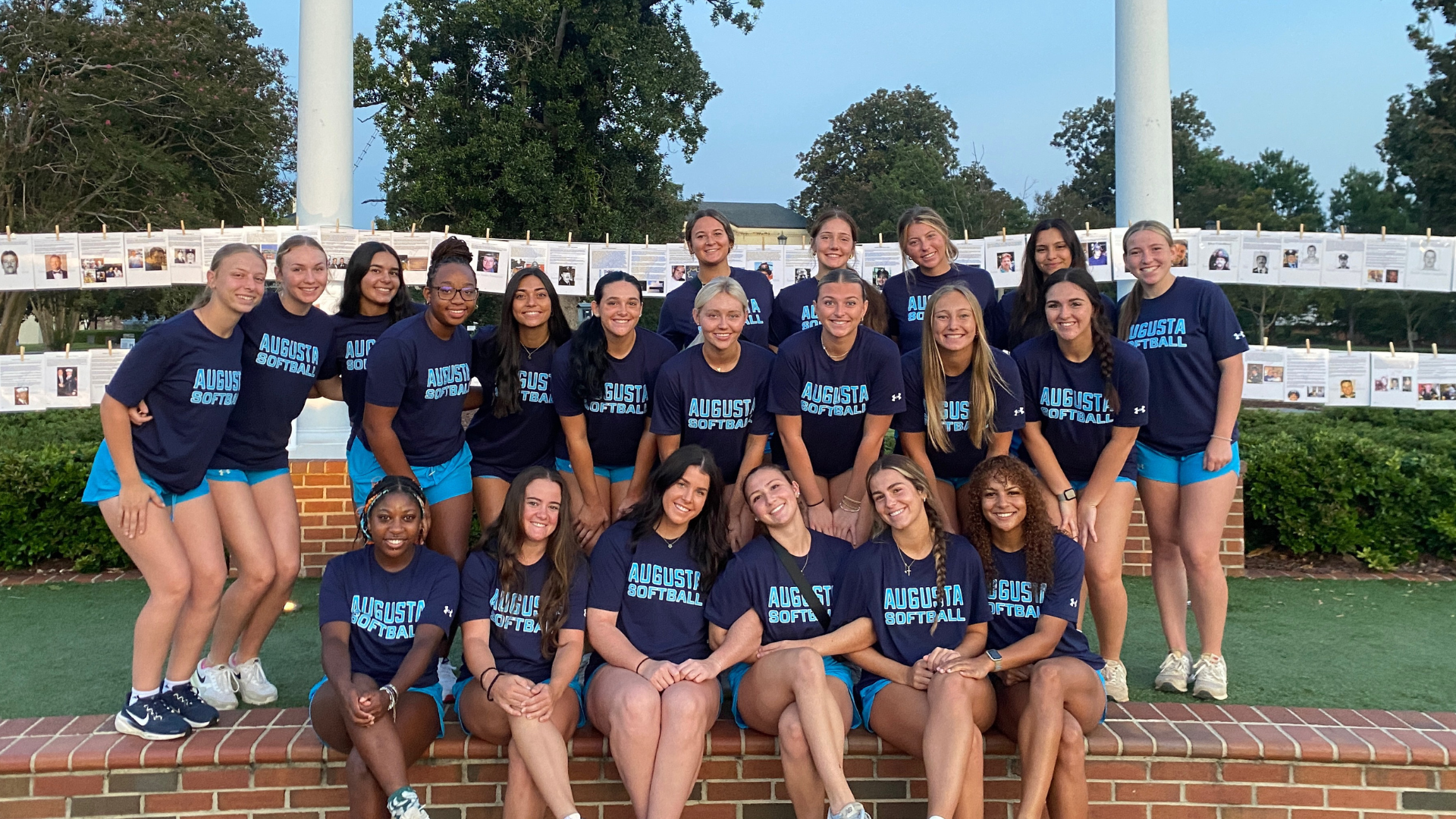 Augusta softball volunteering on the summerville campus
