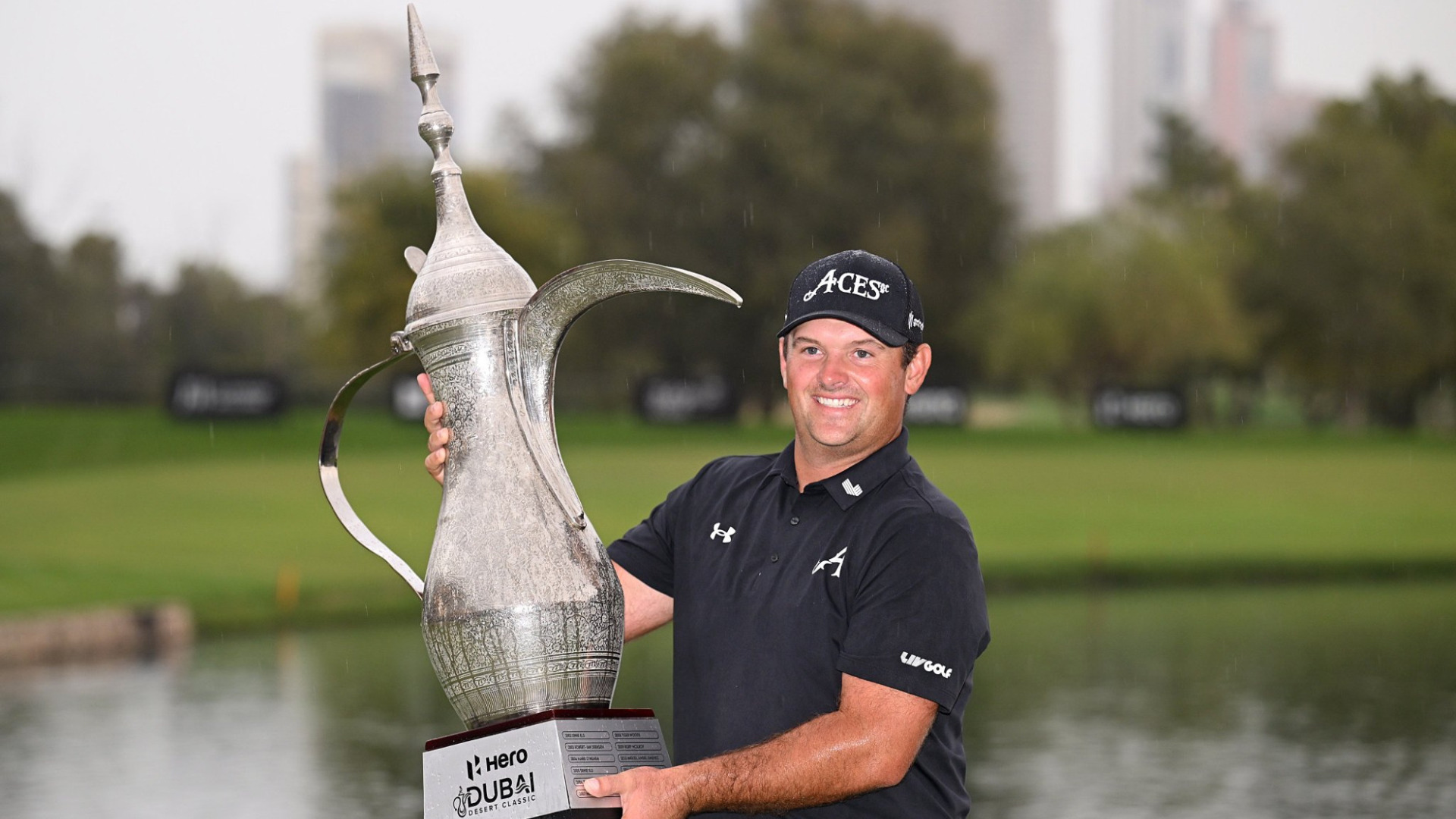 Patrick Reed wins a golf tournament in Dubai