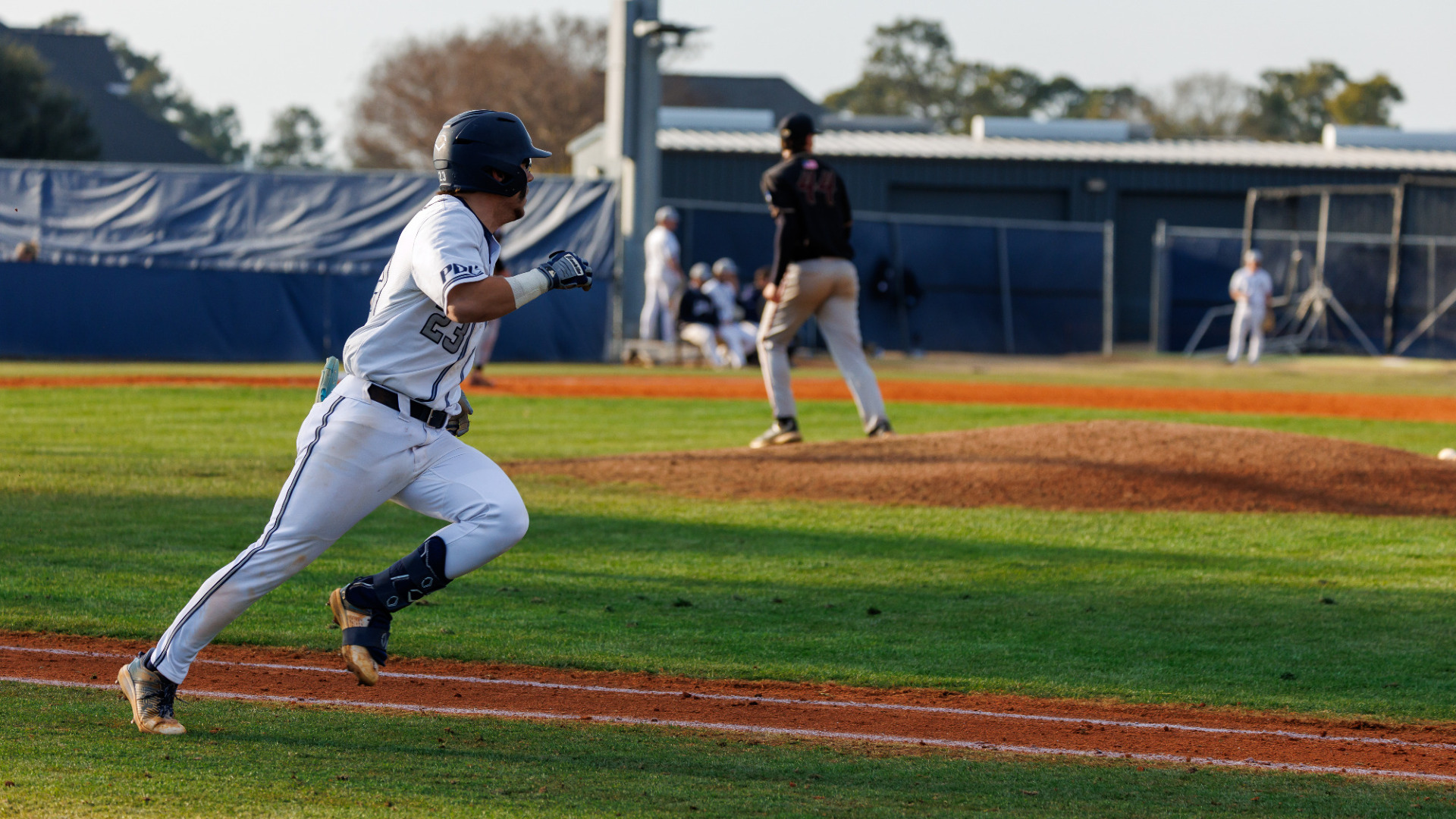 Nathan Martin rounds first base