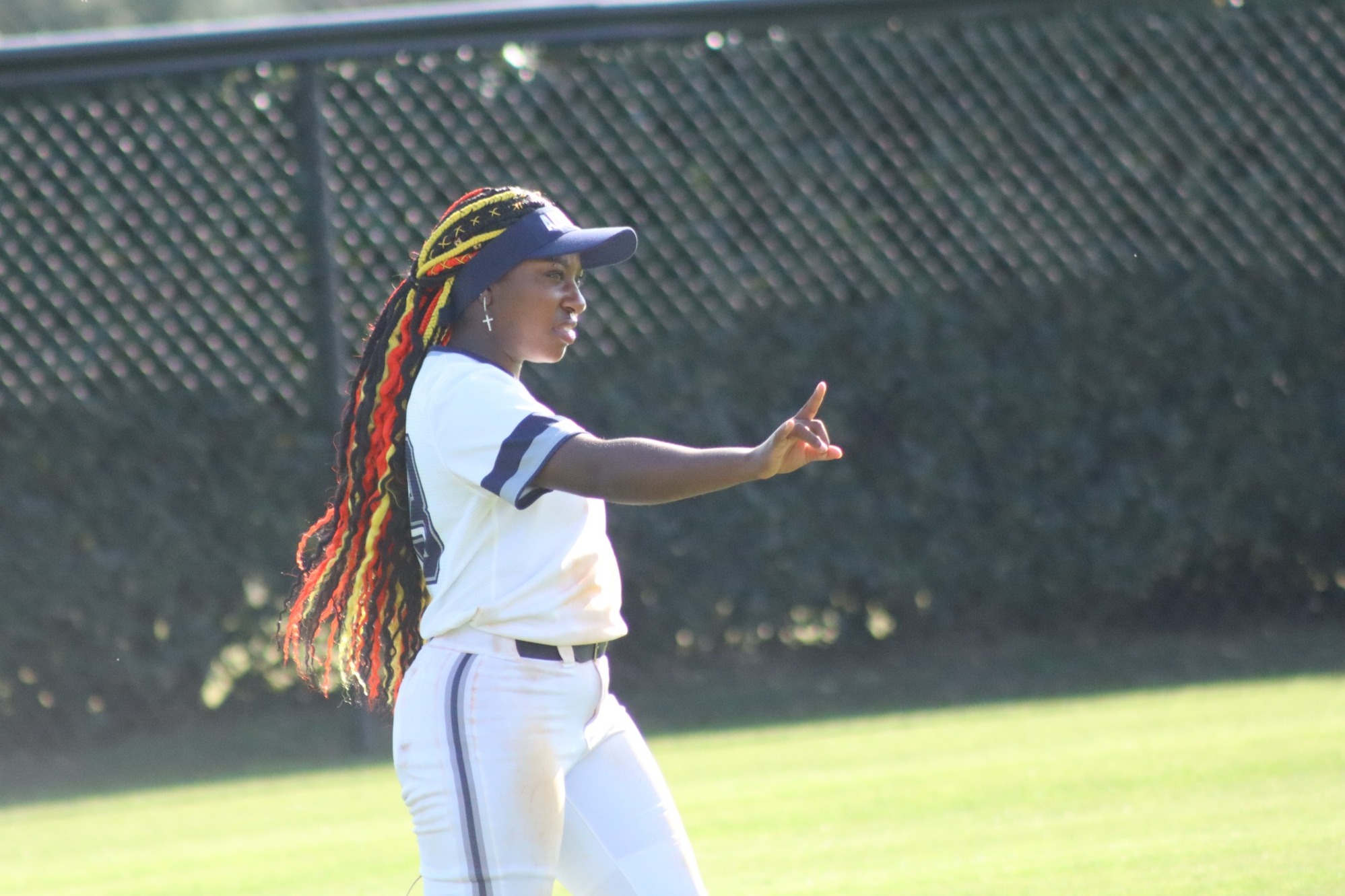 Howard in the outfield