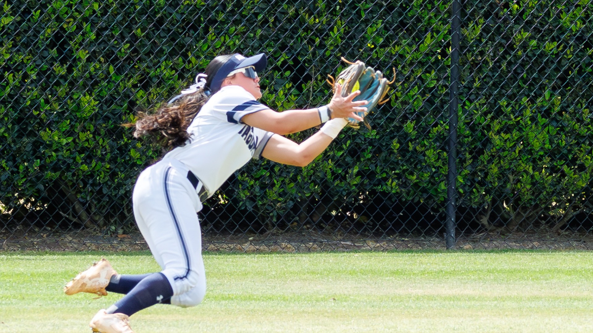 Miles making a great catch