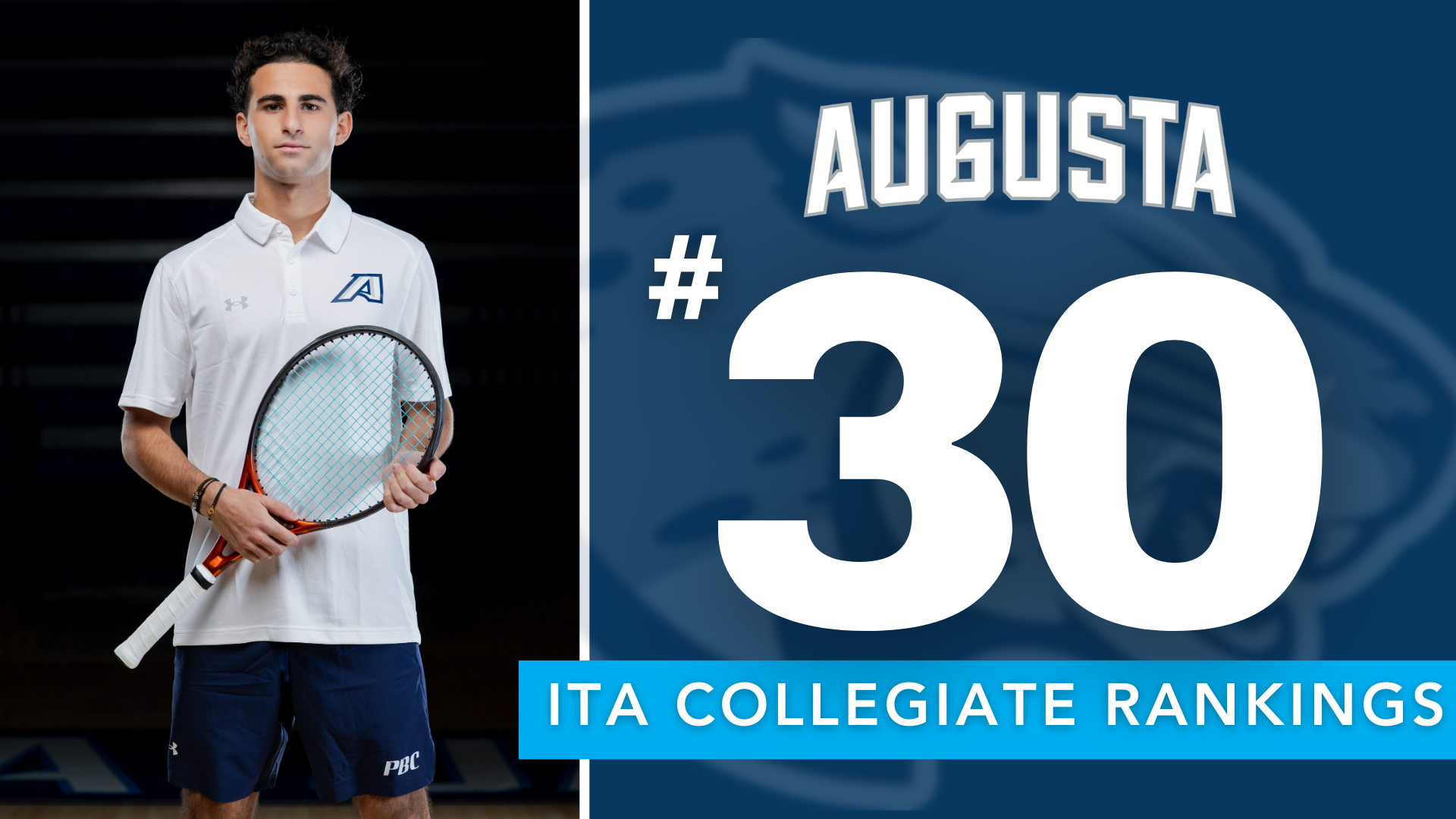 Mens tennis ranked no. 30 in DII ITA rankings