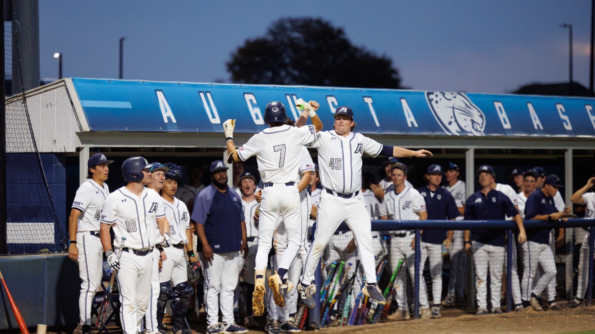 Nolan Turner celebrates after hitting a home run