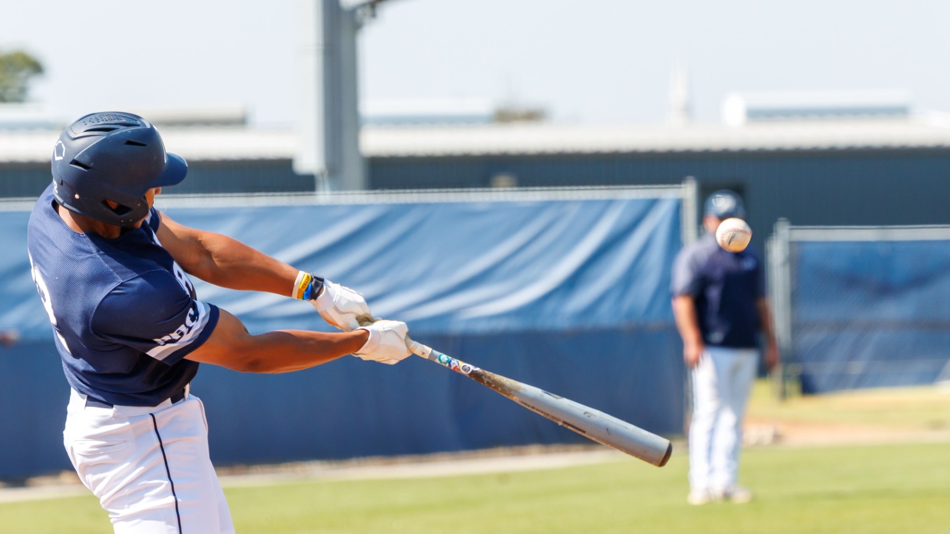 Landon Leonard makes contact