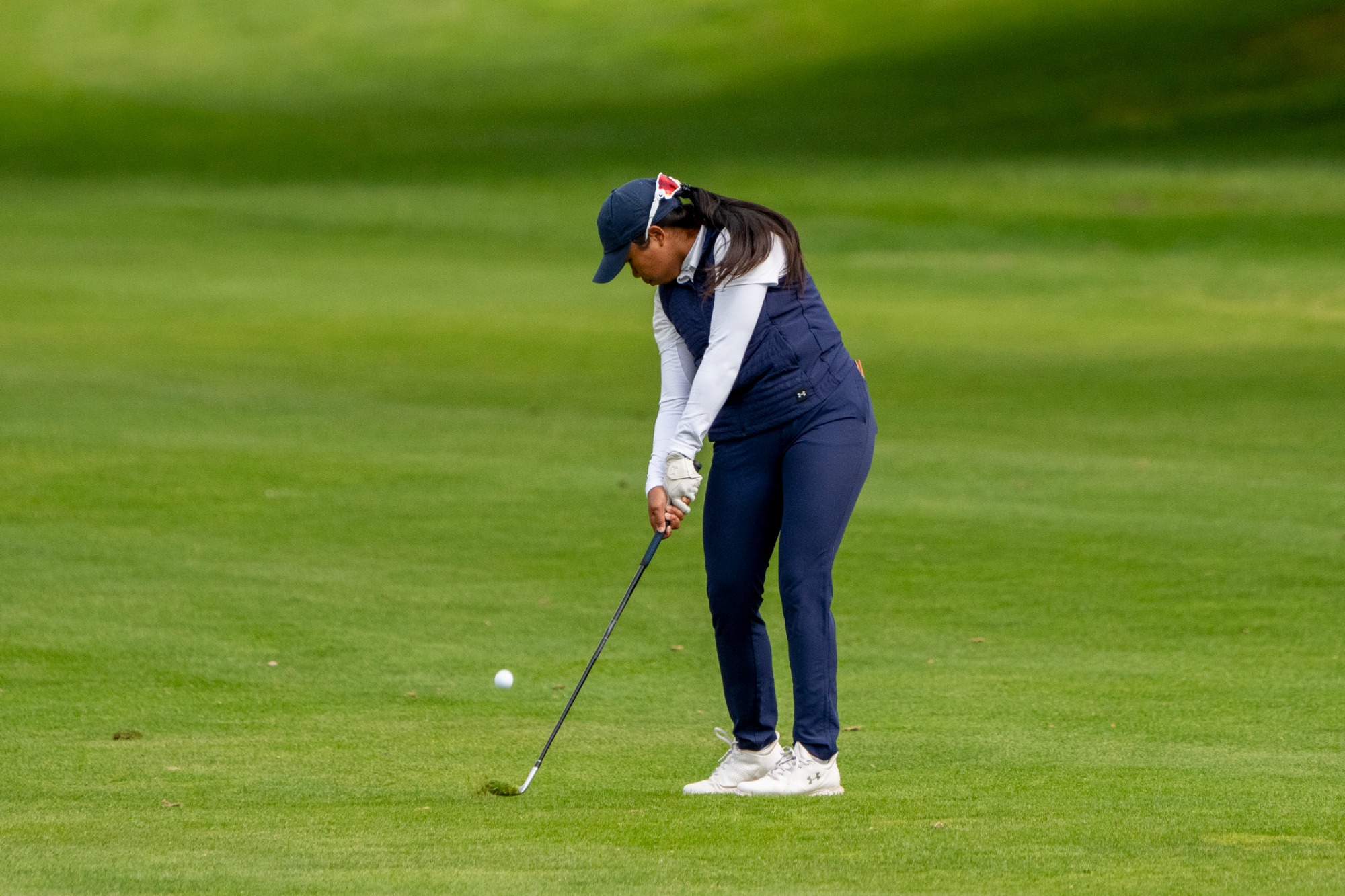 April 26, 2026; Fairfield, CA, USA; Augusta Jaguars golfer Puntita Pawichai during the WCC Golf Championships at Green Valley Country Club.