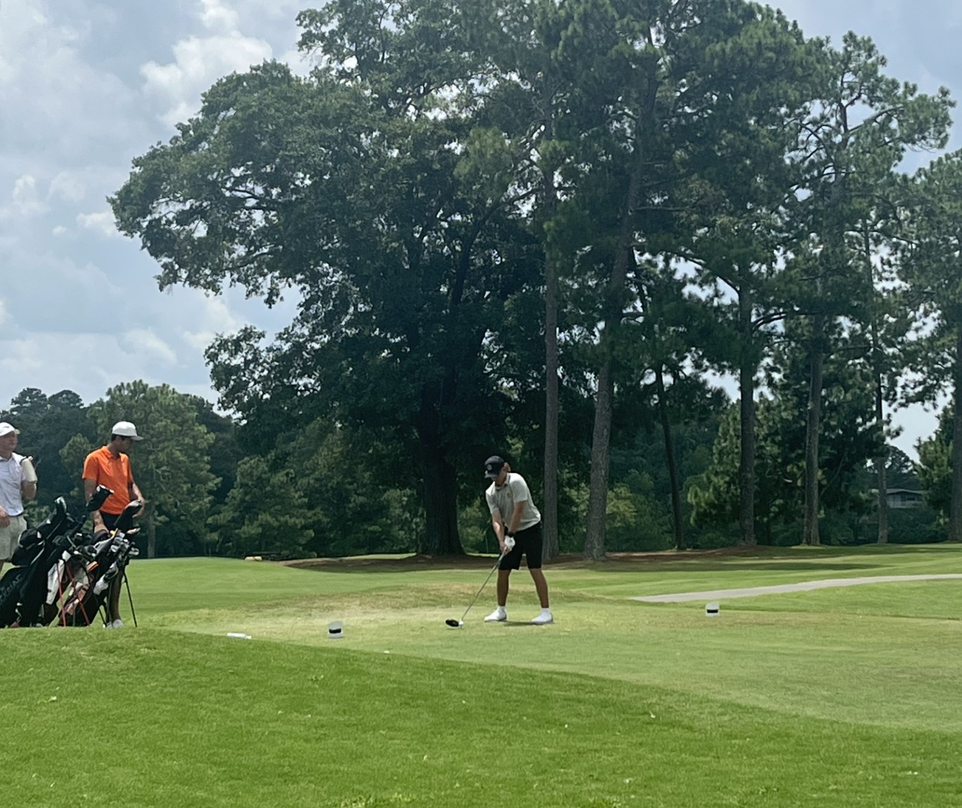 Augsuta golfer tees off