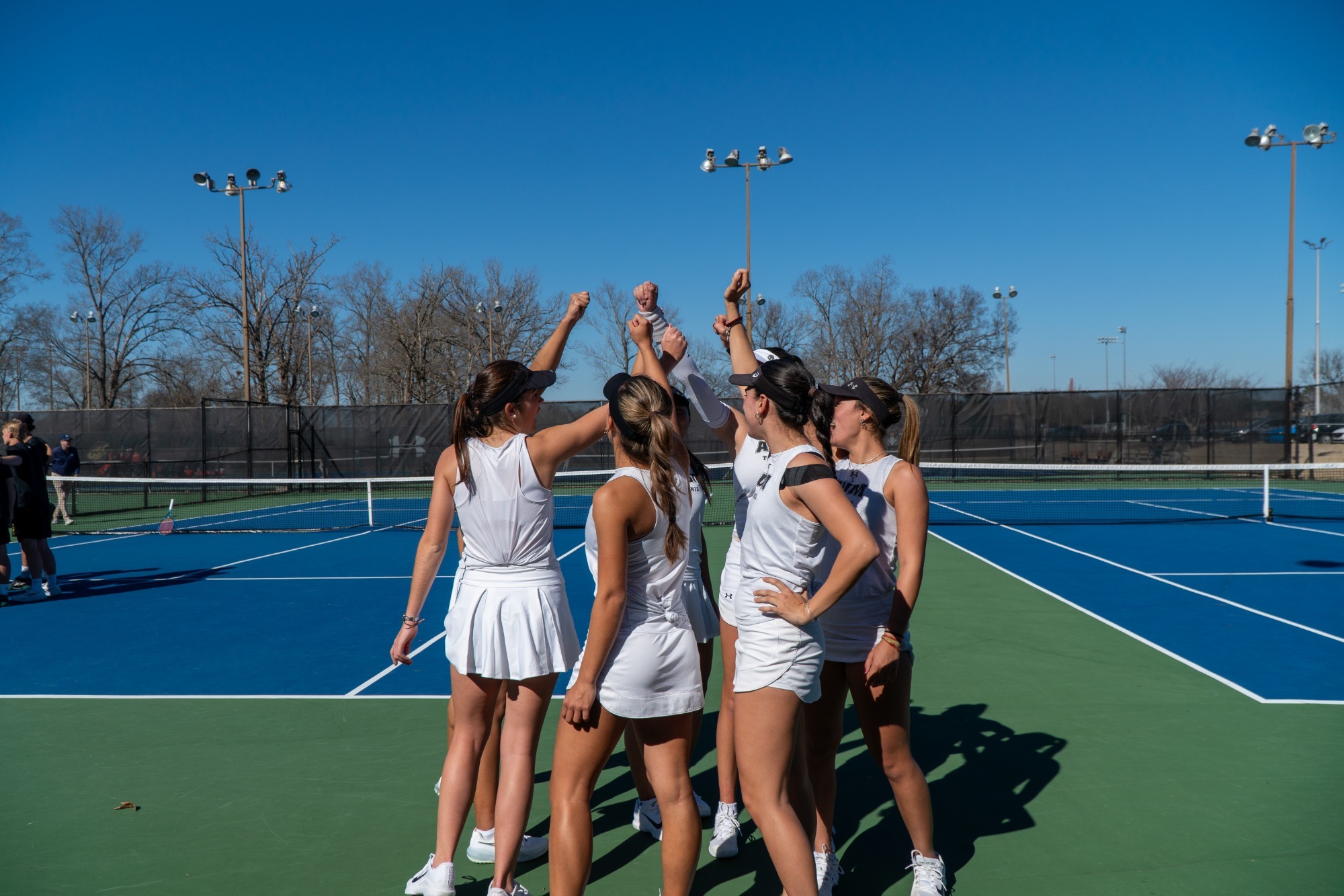Women's Tennis Huddle vs CSU