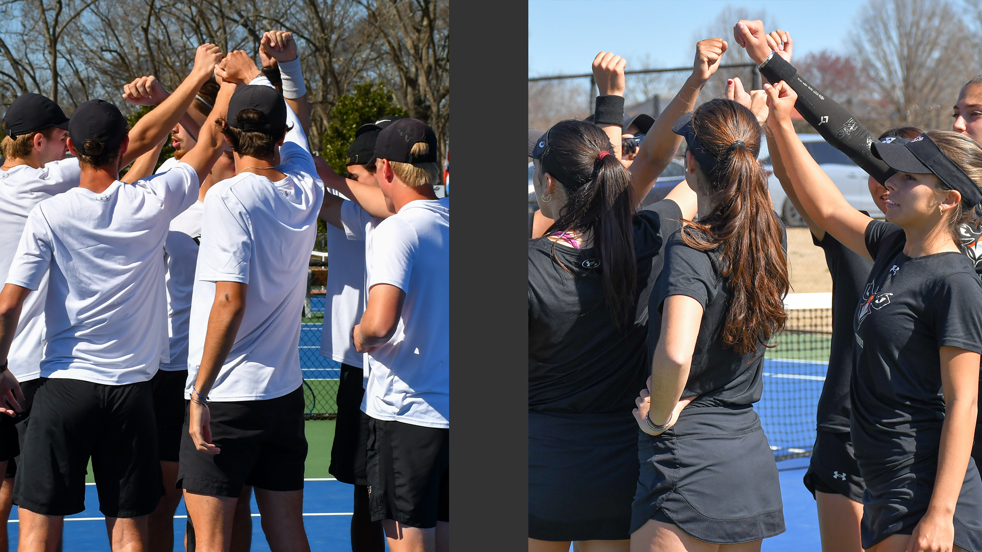 Women and Men's Tennis Huddle