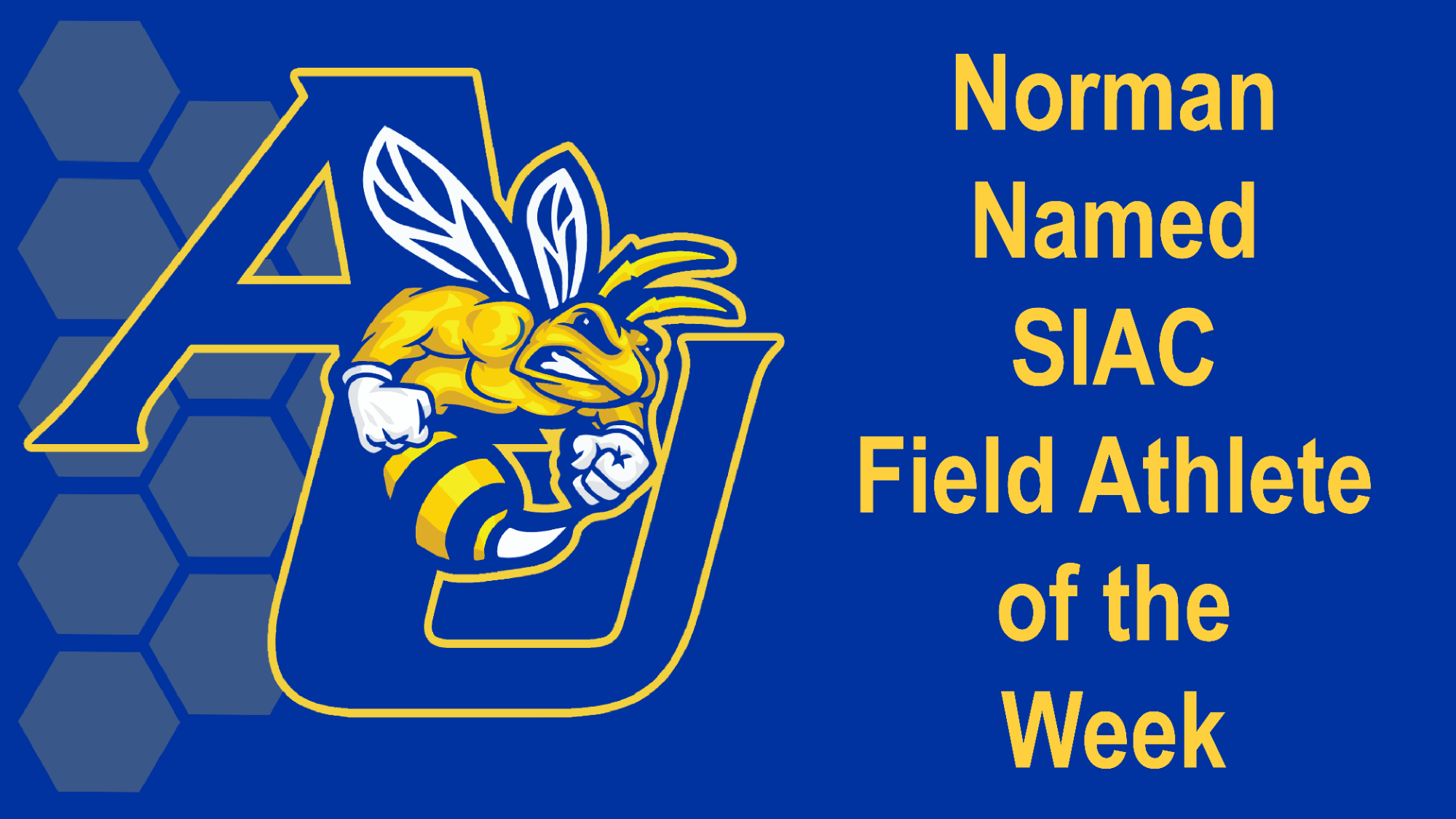 Norman Named SIAC Athlete of the Week
