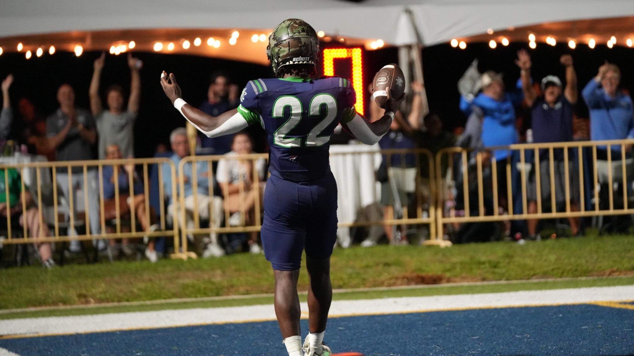 McBride Scores in front of Booster Club