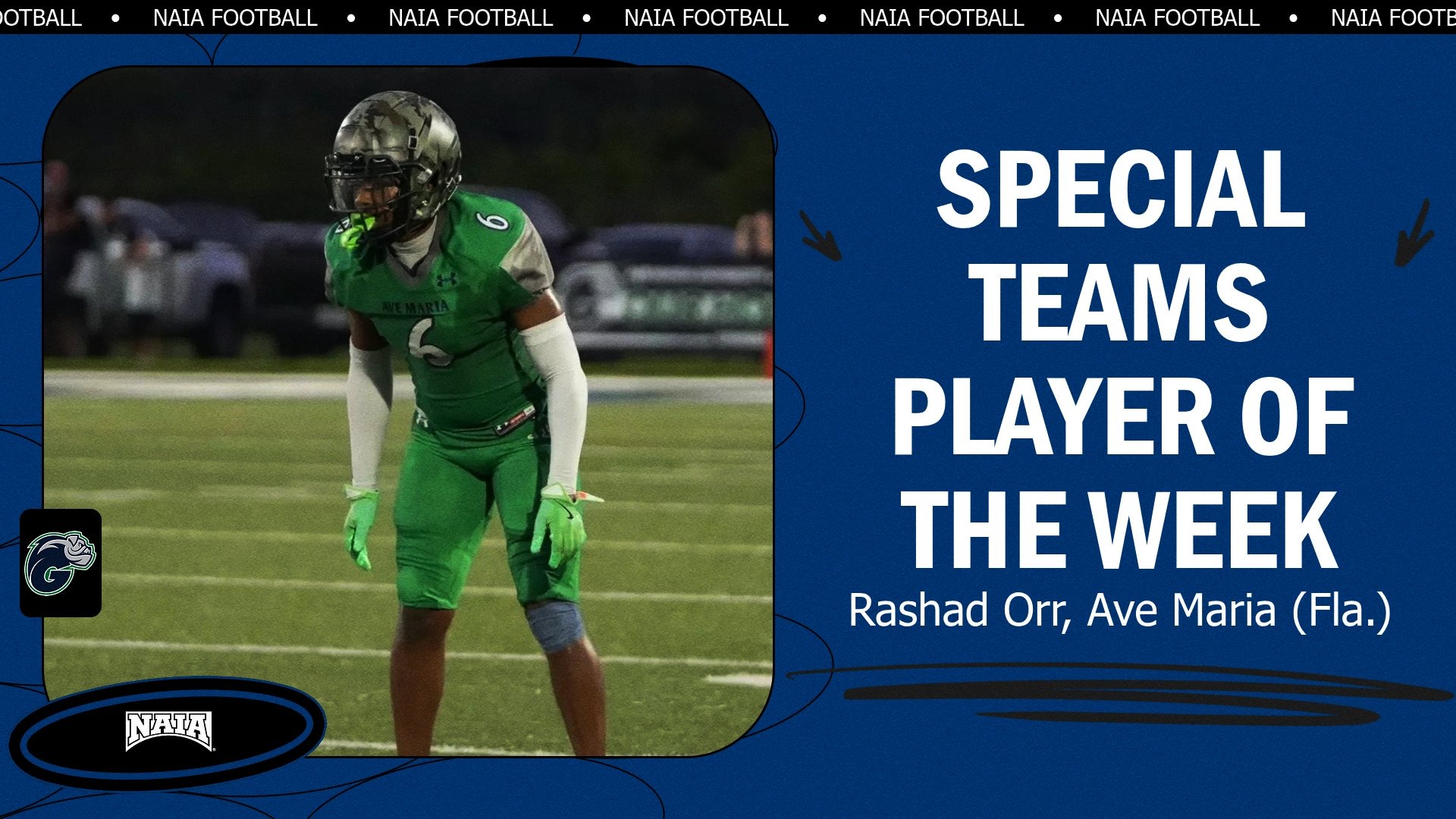 Orr Named National Special Teams Player of the Week