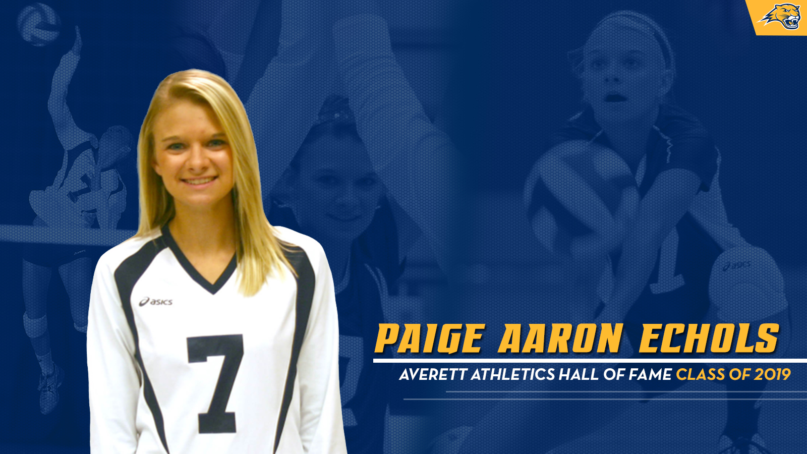 Volleyball's Page Aaron is a member of the 2019 Averett Athletics Hall of Fame class.