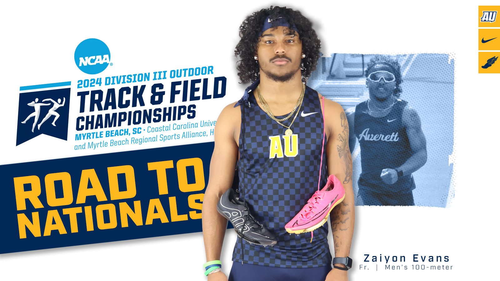 Zaiyon Evans mens track and field NCAAs 2024 feature