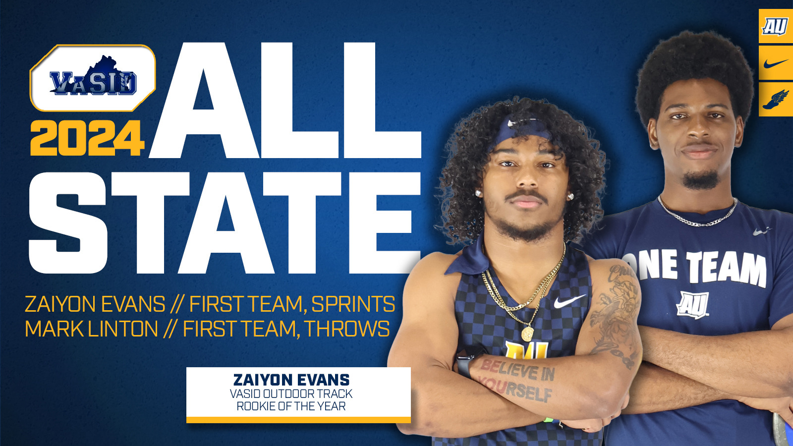 Zaiyon Evans Mark Linton mens outdoor track and field VaSID All-State 2024 story