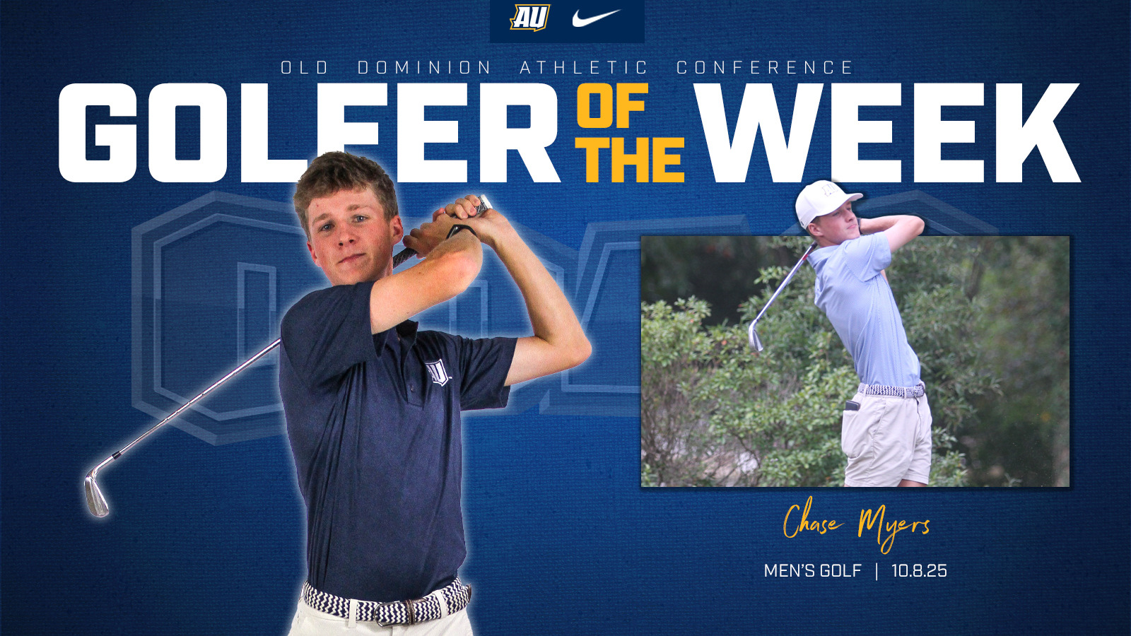 Chase Myers ODAC Golfer of the Week 100825 story