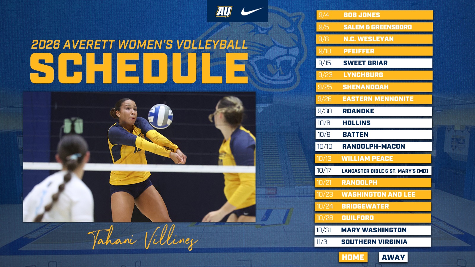 26 WVB Schedule