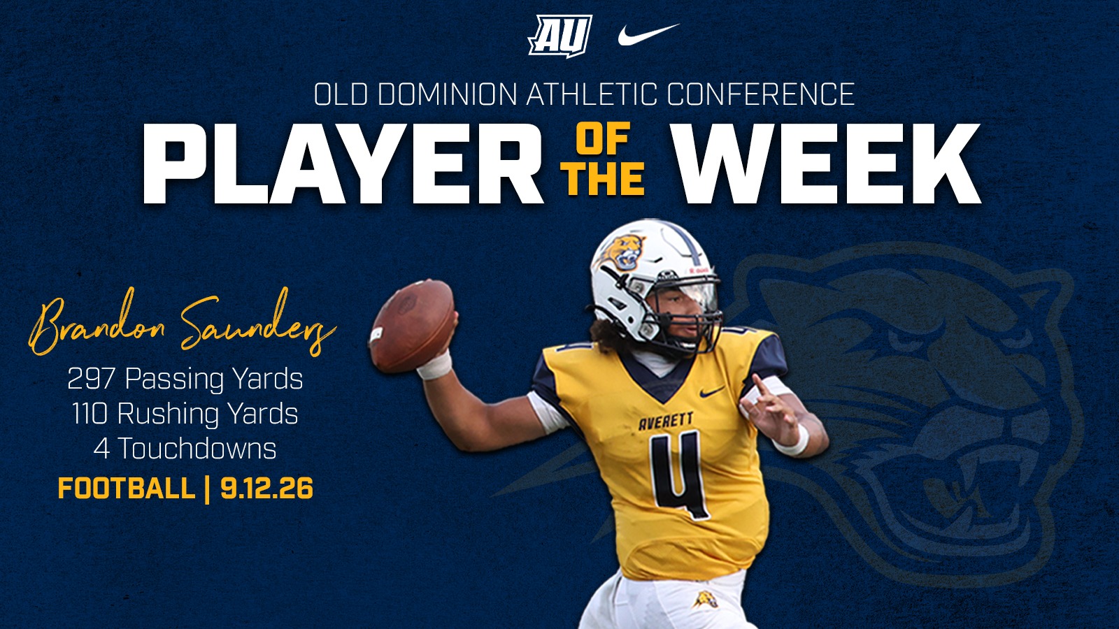 AU ODAC Player of the week 091226