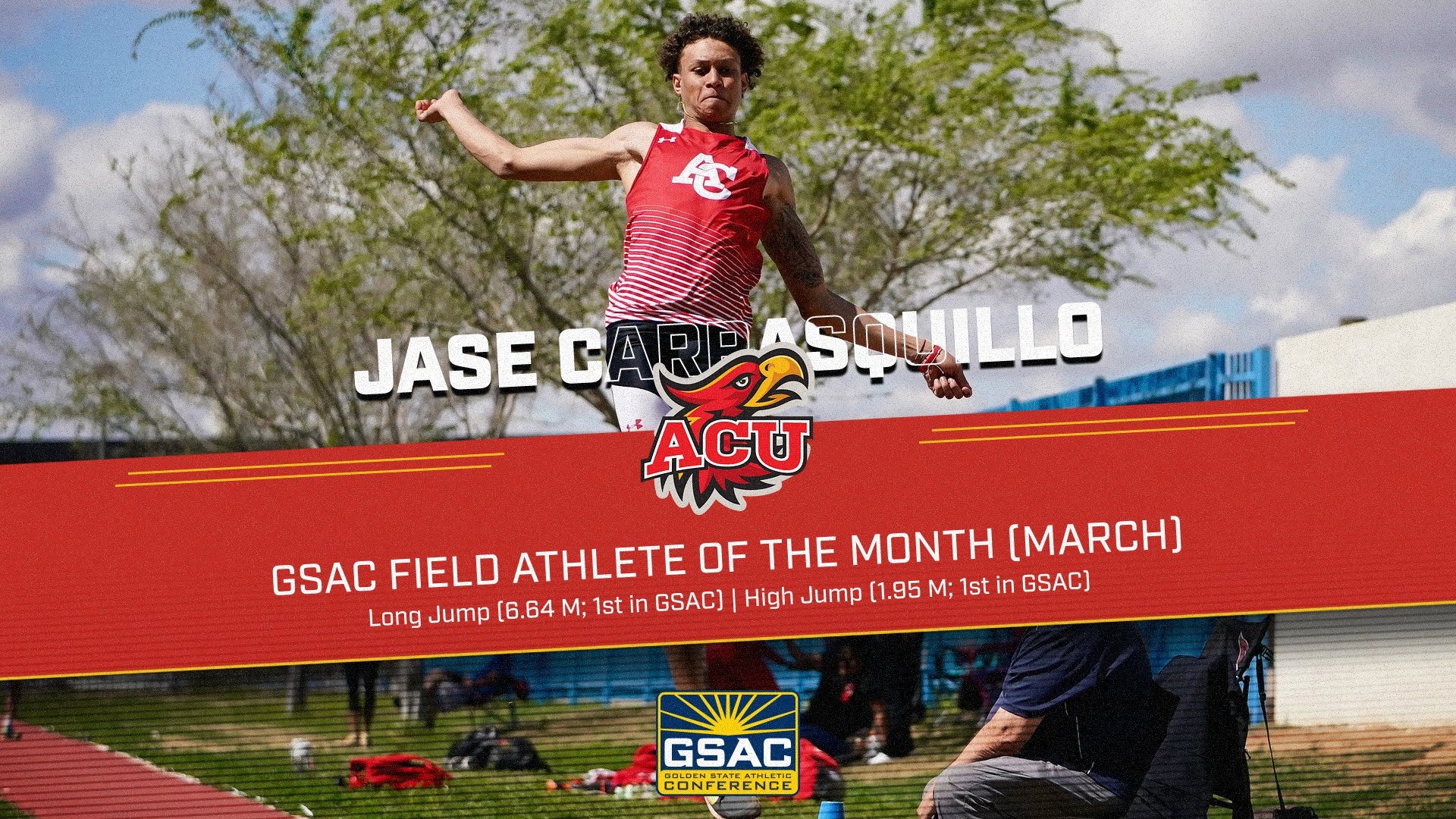 Carrasquillo Crowned GSAC Field Athlete Of The Month Arizona