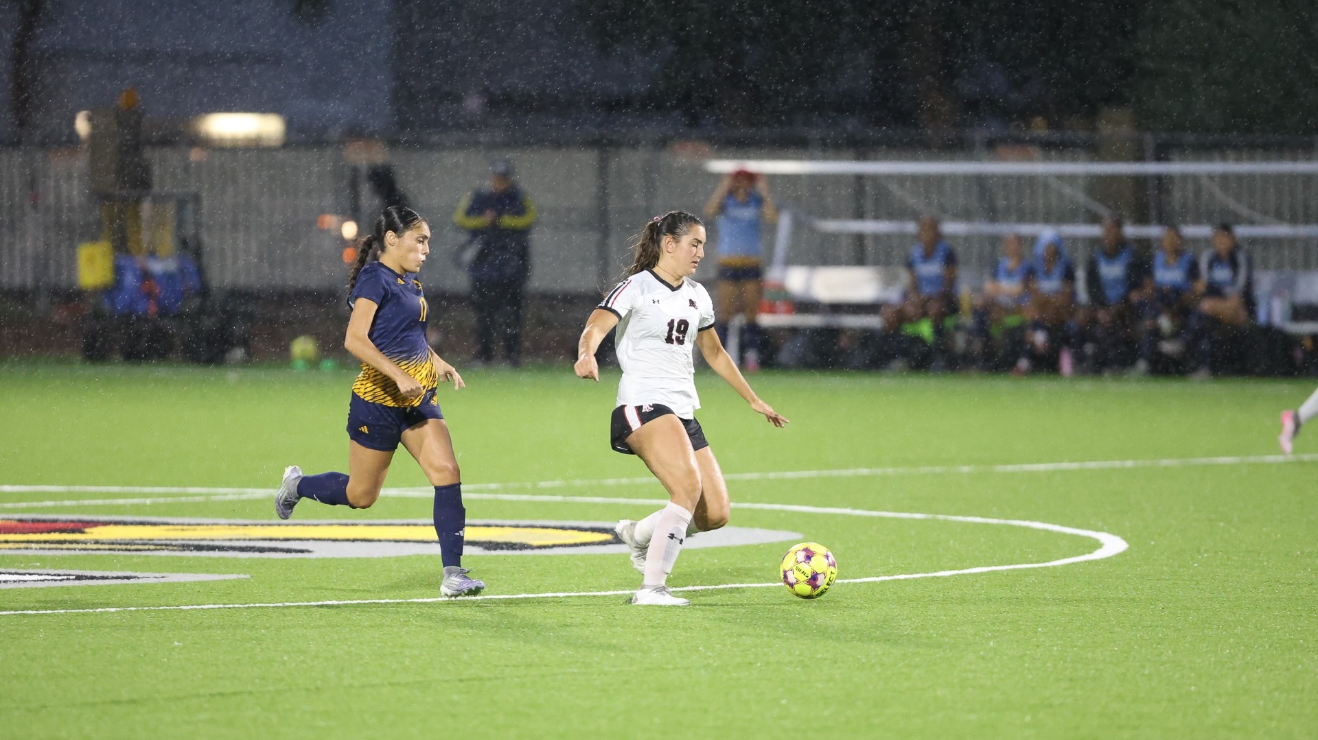 ACU Women's Soccer with the ball