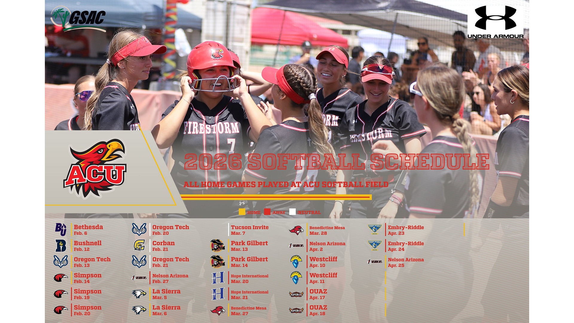 2026 Softball Schedule