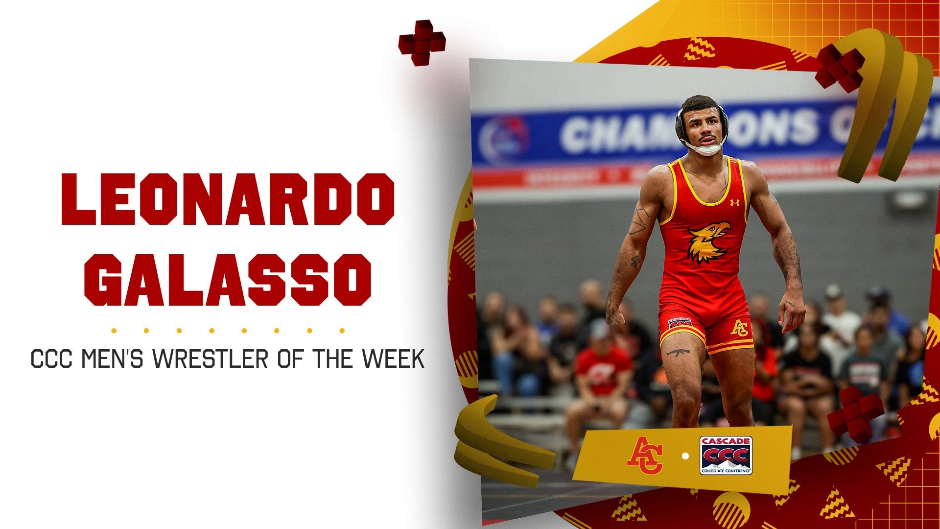 ACU's Leonardo Galasso earns CCC Men's Wrestler of the Week