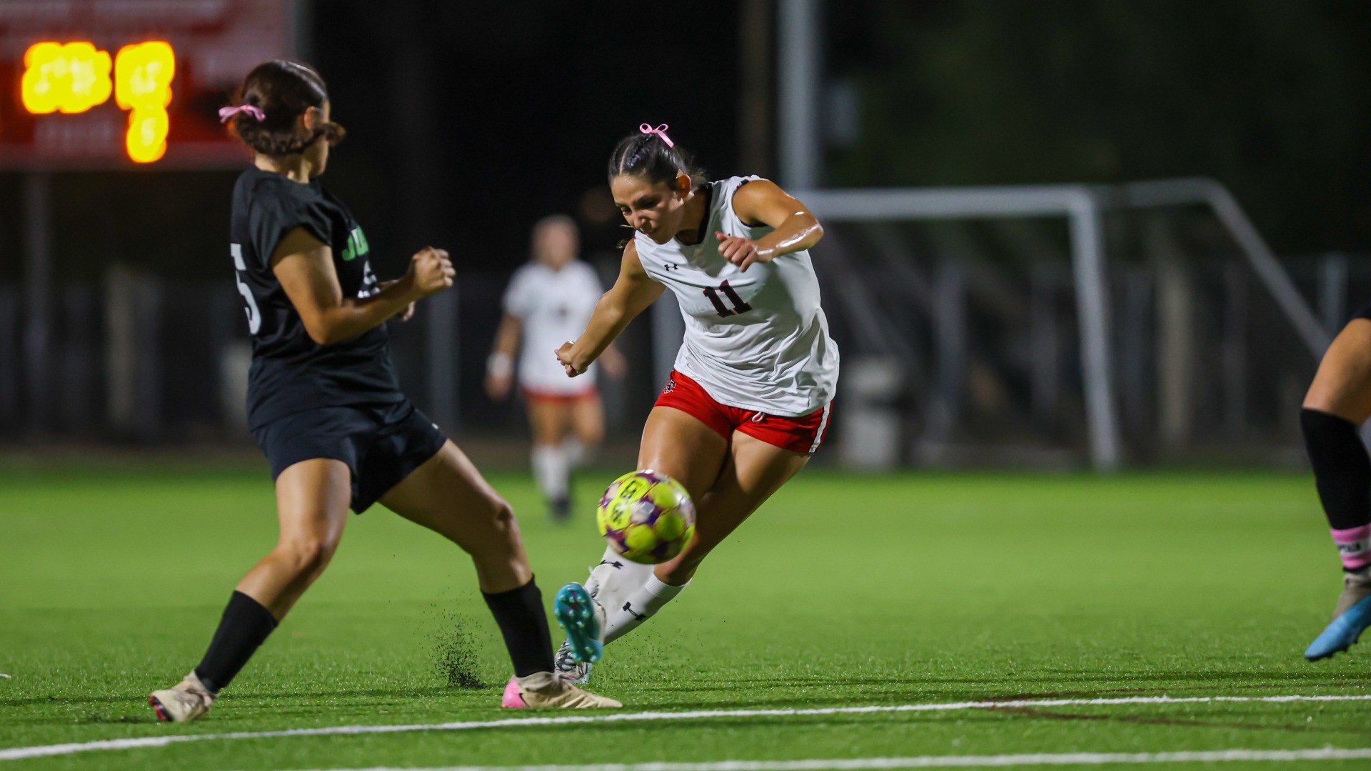ACU's Payton Baca kicks the ball