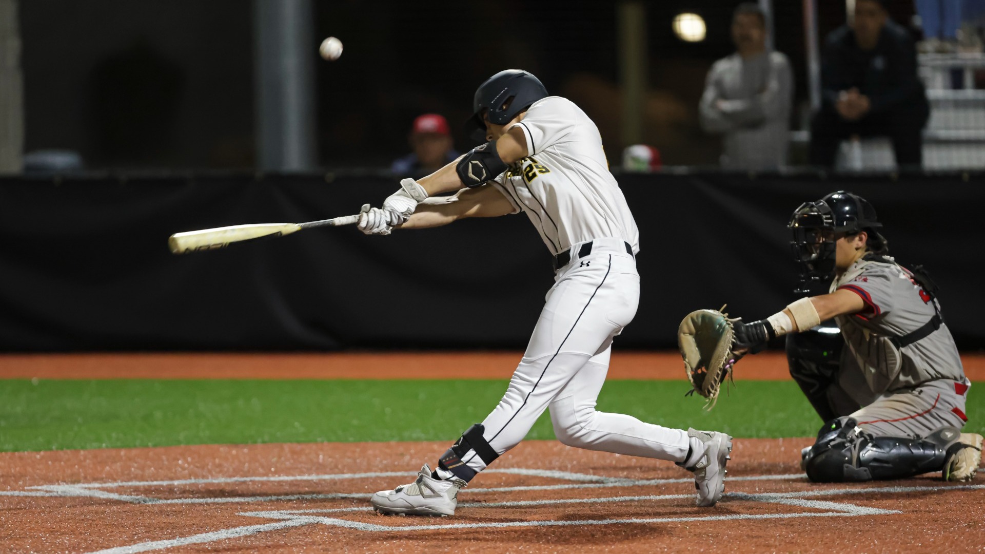ACU's Ty Gillespie hits a triple