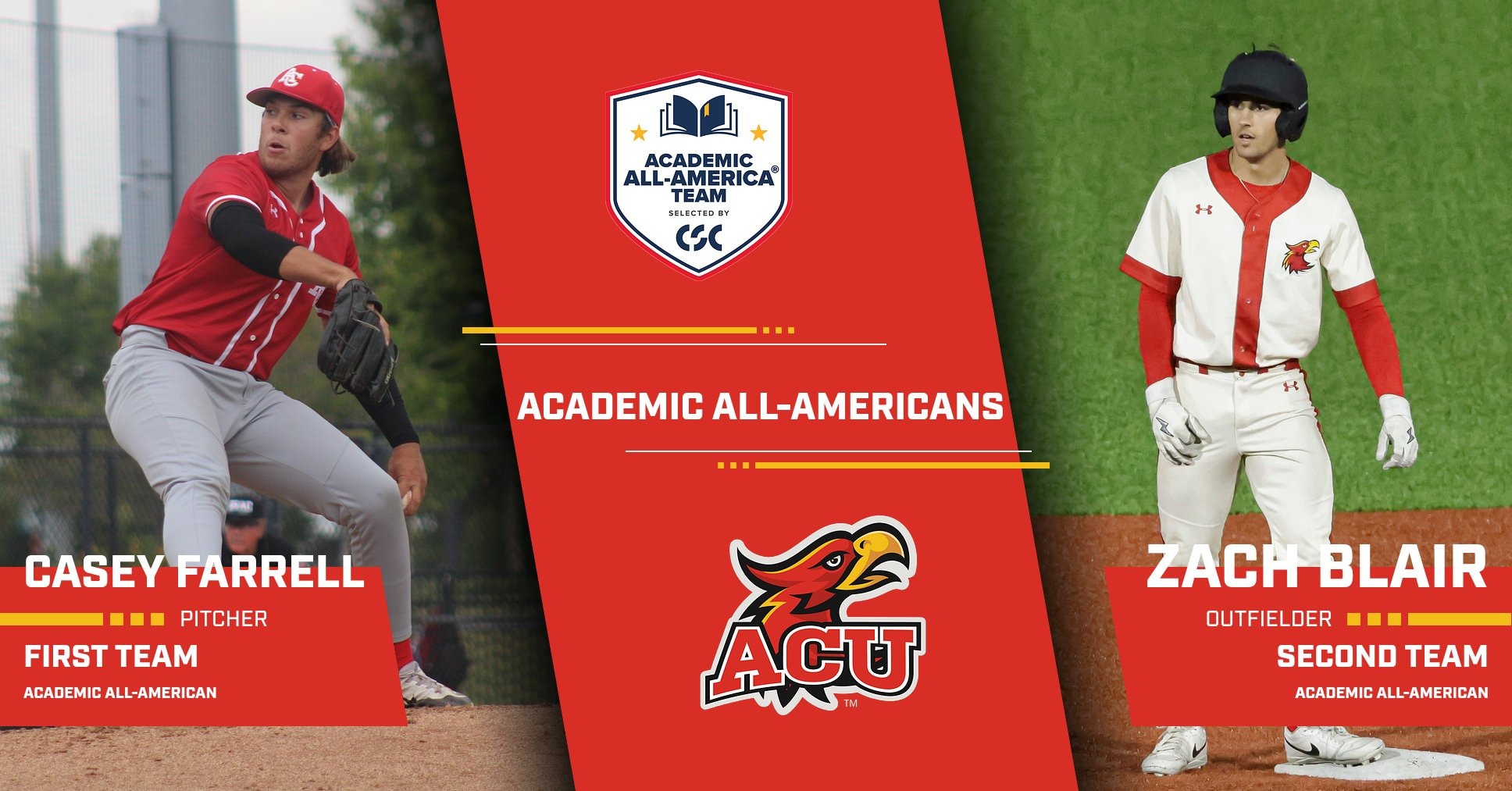Blair and Farrell earn academic all american honors