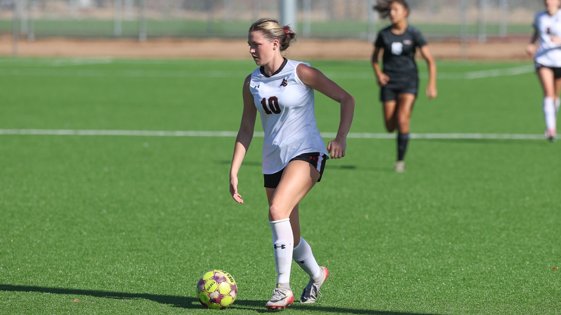 ACU's Krista Hardesty with the ball