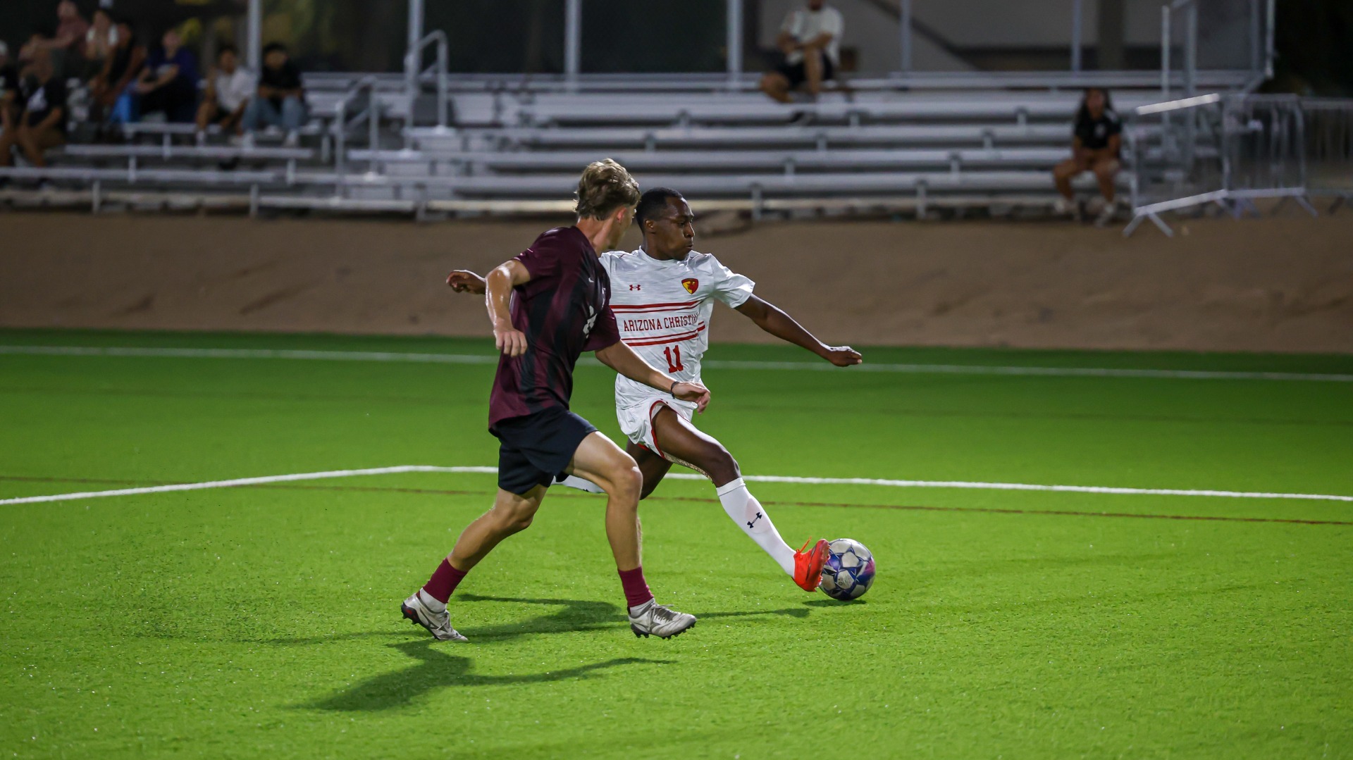 ACU's Nathan Tchiakpe with a brace