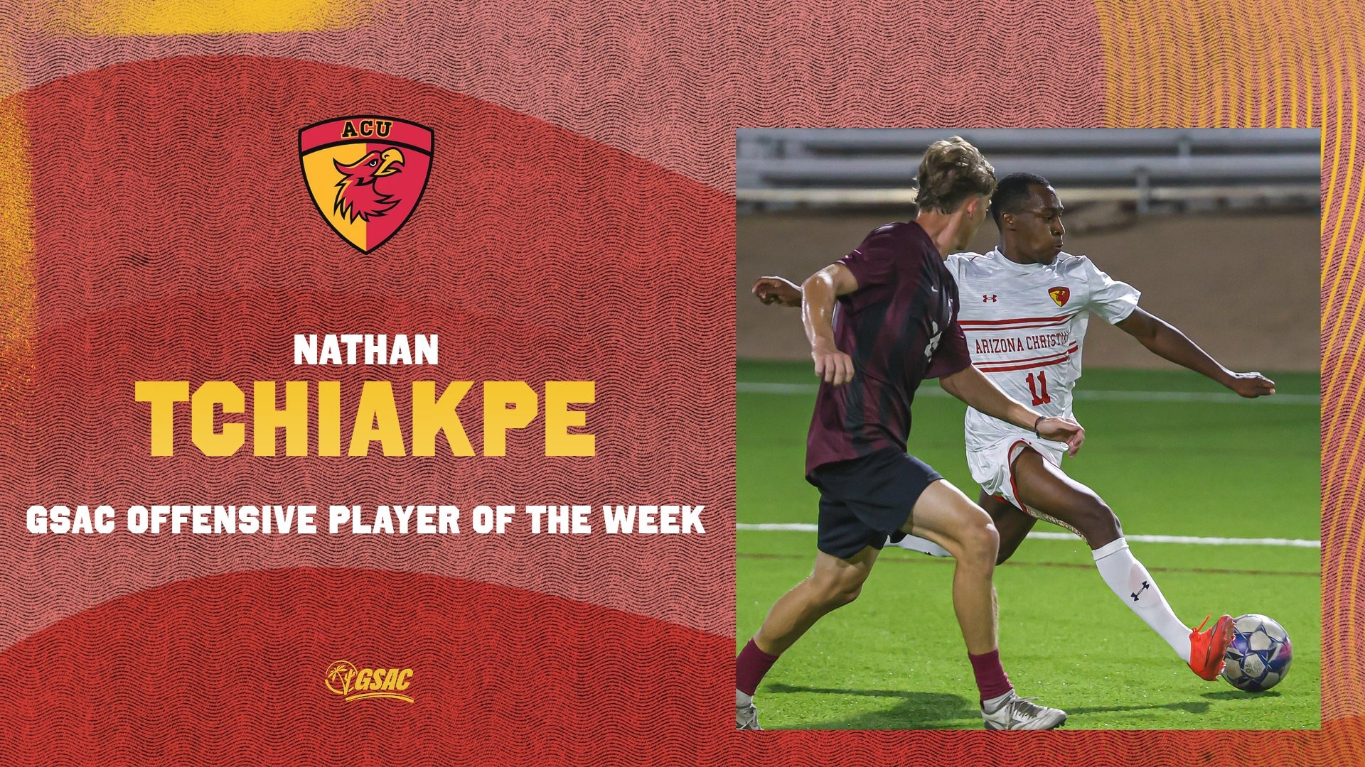 ACU's Nathan Tchiakpe earns GSAC offensive player of the week