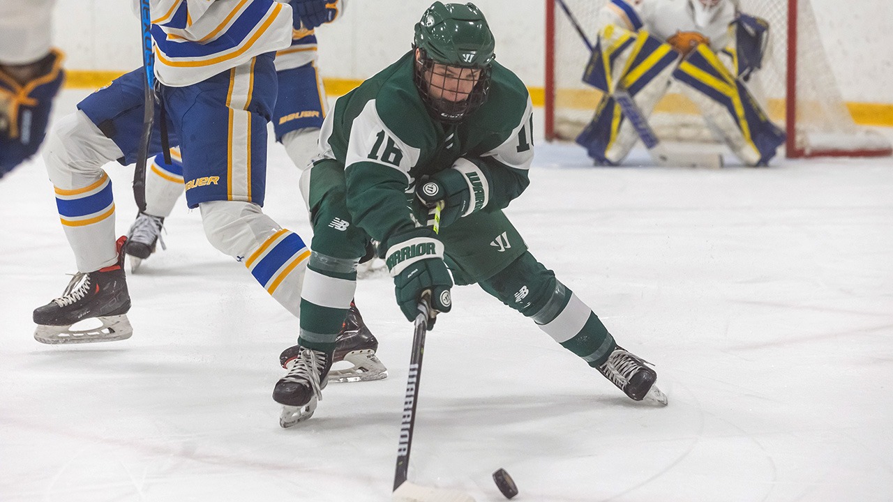 Hat Trick Lifts Men's Ice Hockey Past St. Michael’s, 63