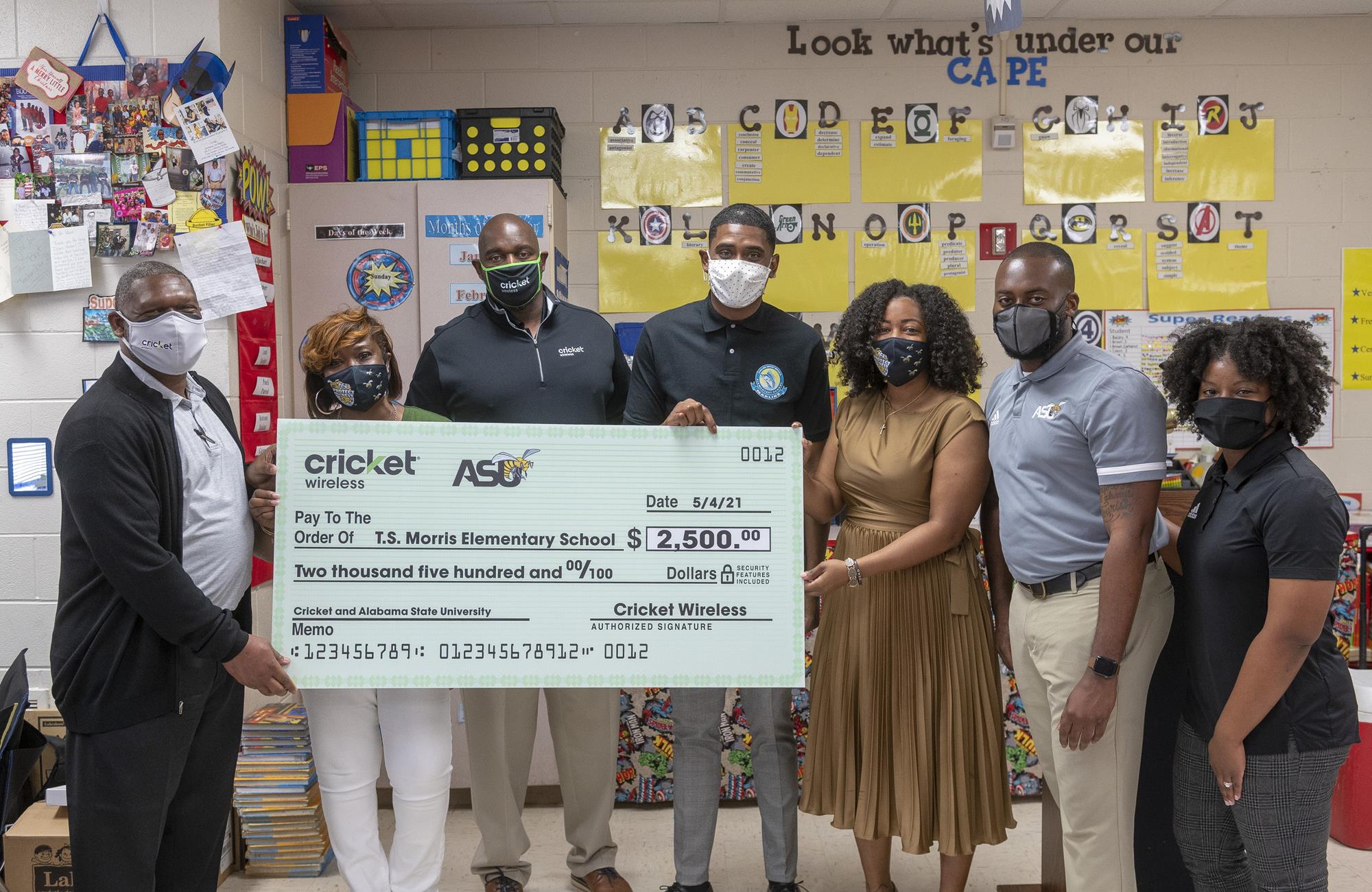 Cricket Wireless donates classroom supplies to Alabama State’s