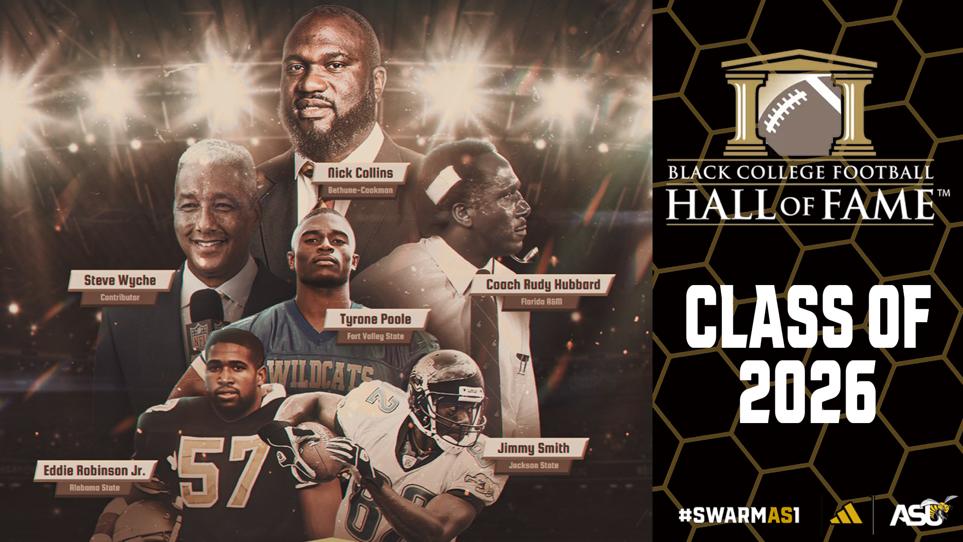 Eddie Robinson and Tyrone Poole Black College Football Hall of Fame