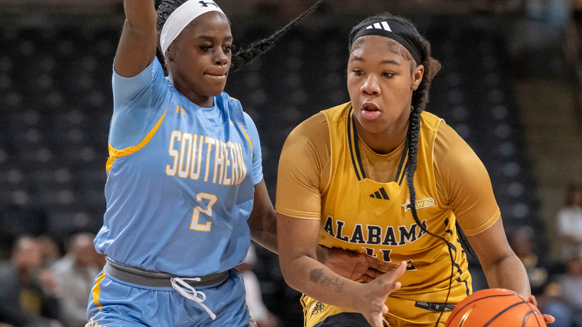 as Alabama State University's Lady Hornets Basketball Team takes on Southern University, Saturday, March 14, 2026 at Gateway Park Arena in Atlanta, Georgia.Photo by David Campbell/Alabama State University