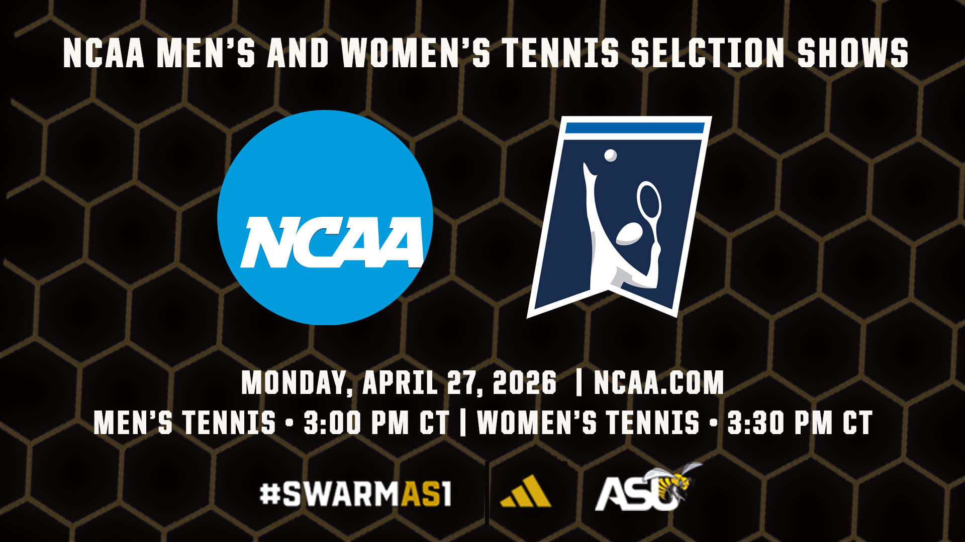 2026 NCAA Tennis Selecdtion Shows