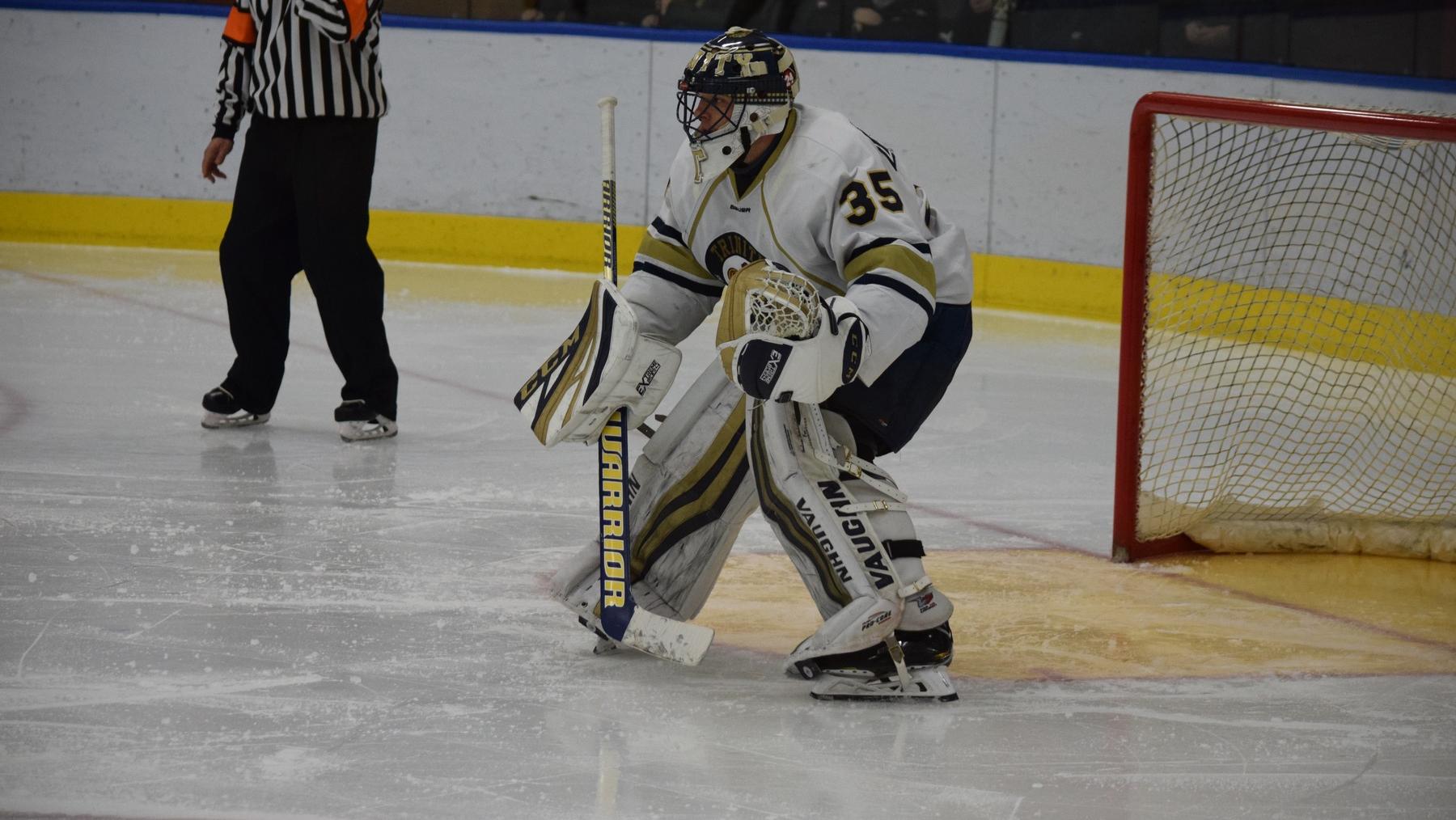 Trinity Men's Ice Hockey Shuts Out Colby Trinity College