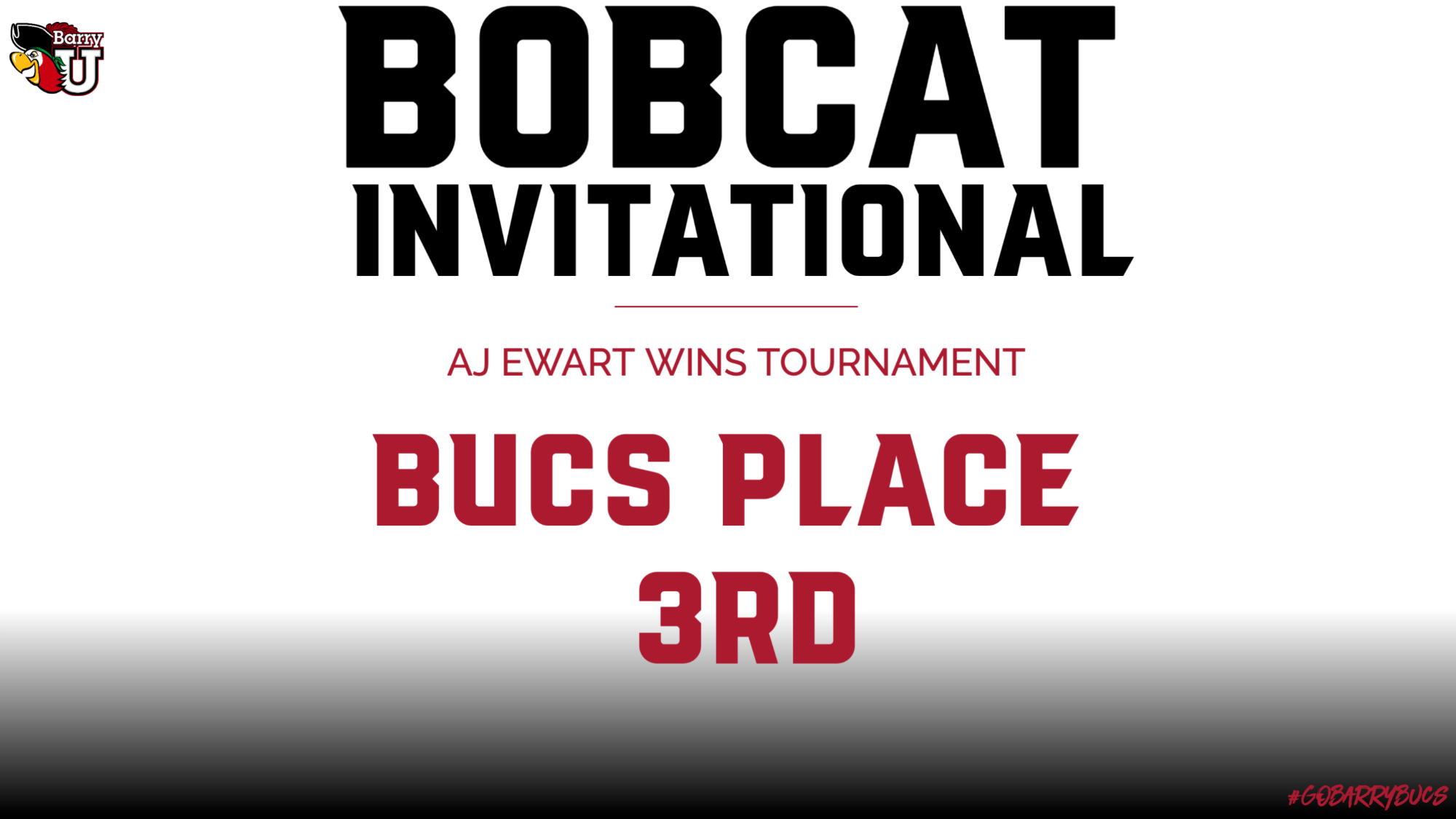 AJ Ewart Wins Places 1st At Bobcat Invitational Barry University