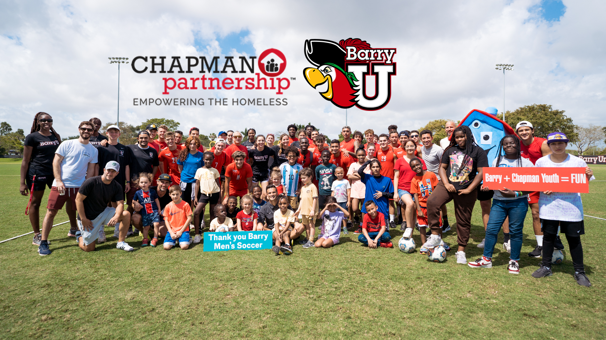 Buccaneer men's soccer and women's volleyball serving Chapman