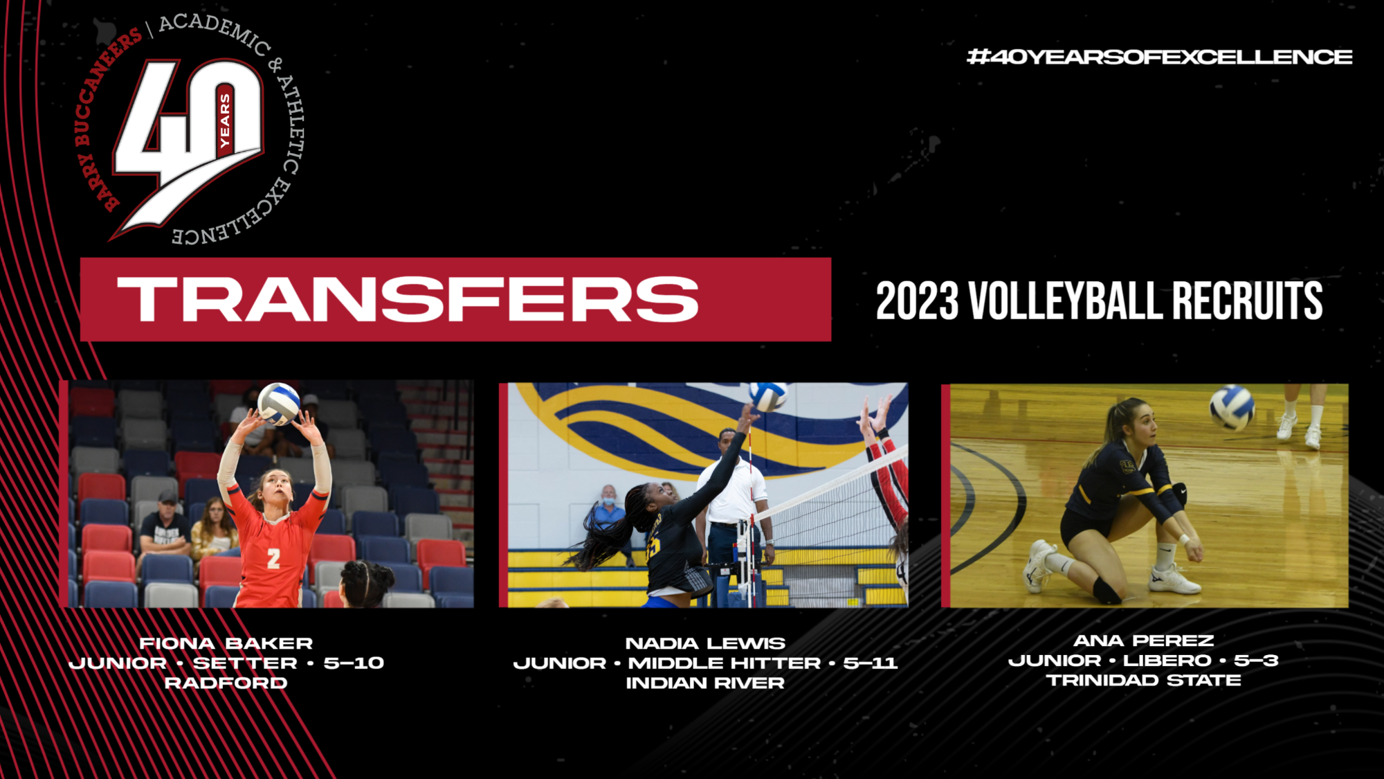 Volleyball Adds Three Transfers Ahead of 2023 Campaign Barry