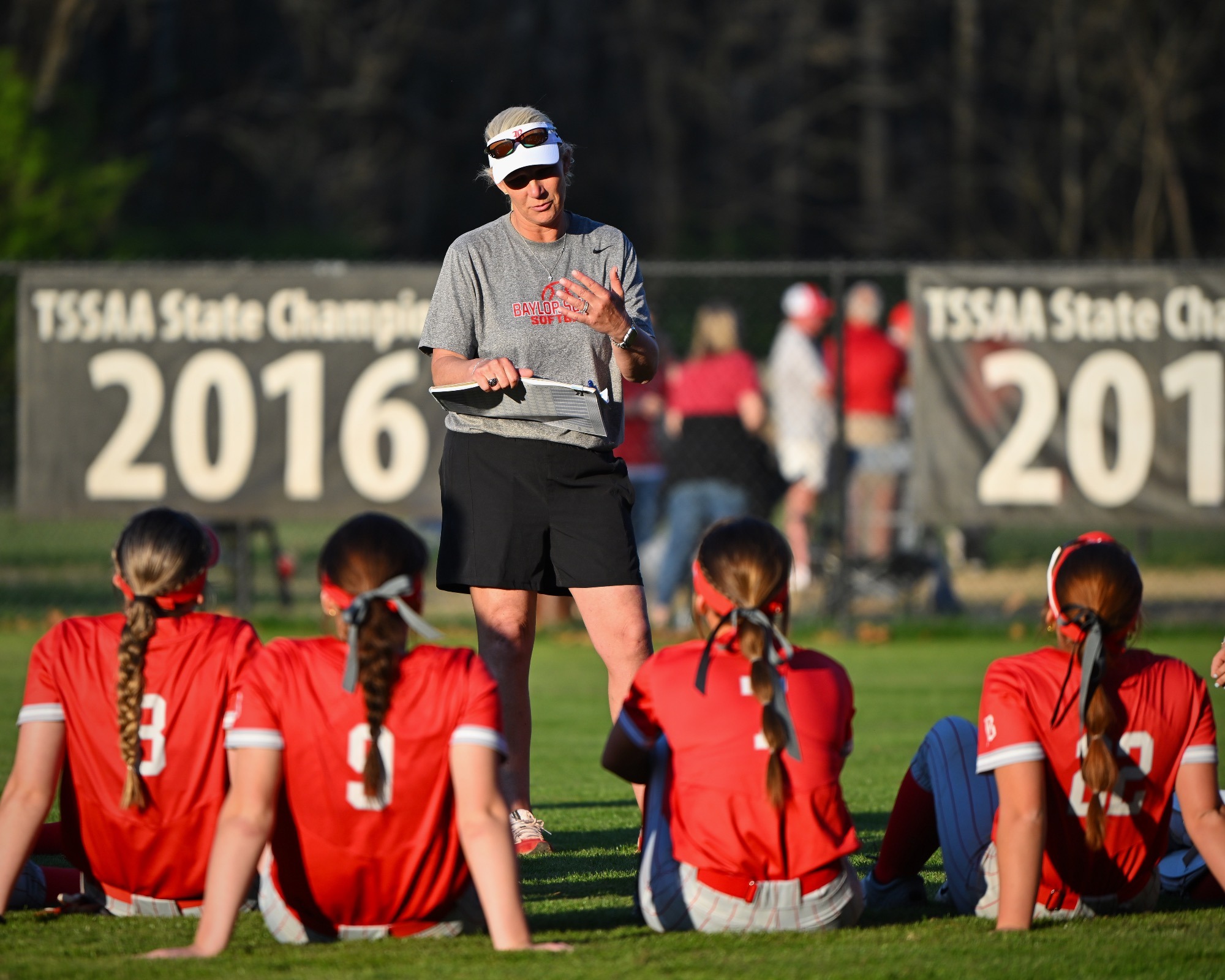 Coach Smith going over the plan