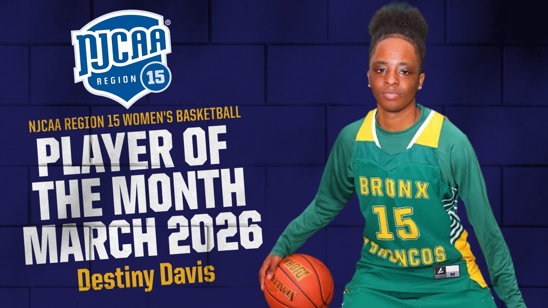 Destiny Davis NJCAA Athlete of the Month