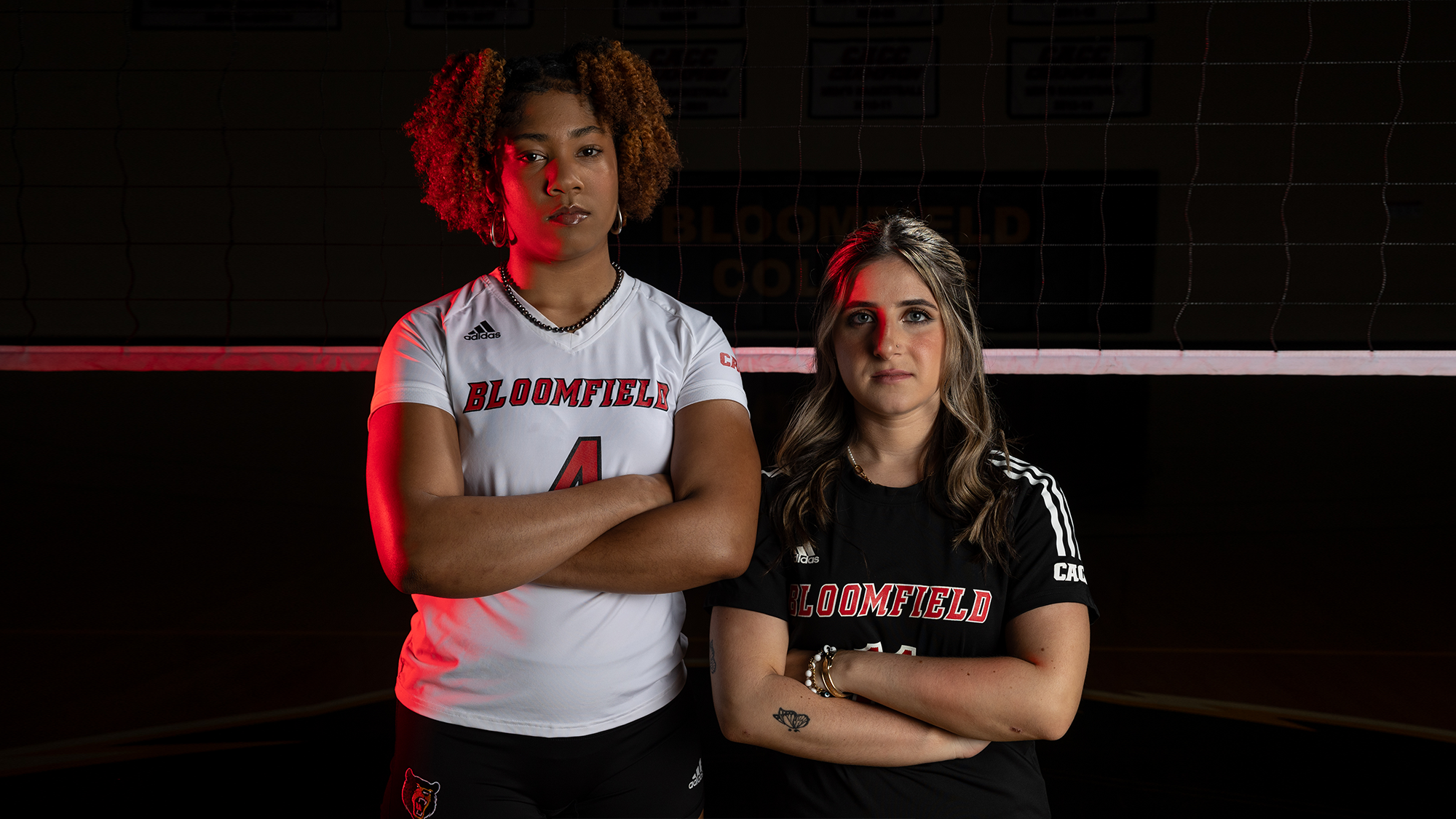 Ronaya Moore and Sophia Wintonick share a photo together during Media Day