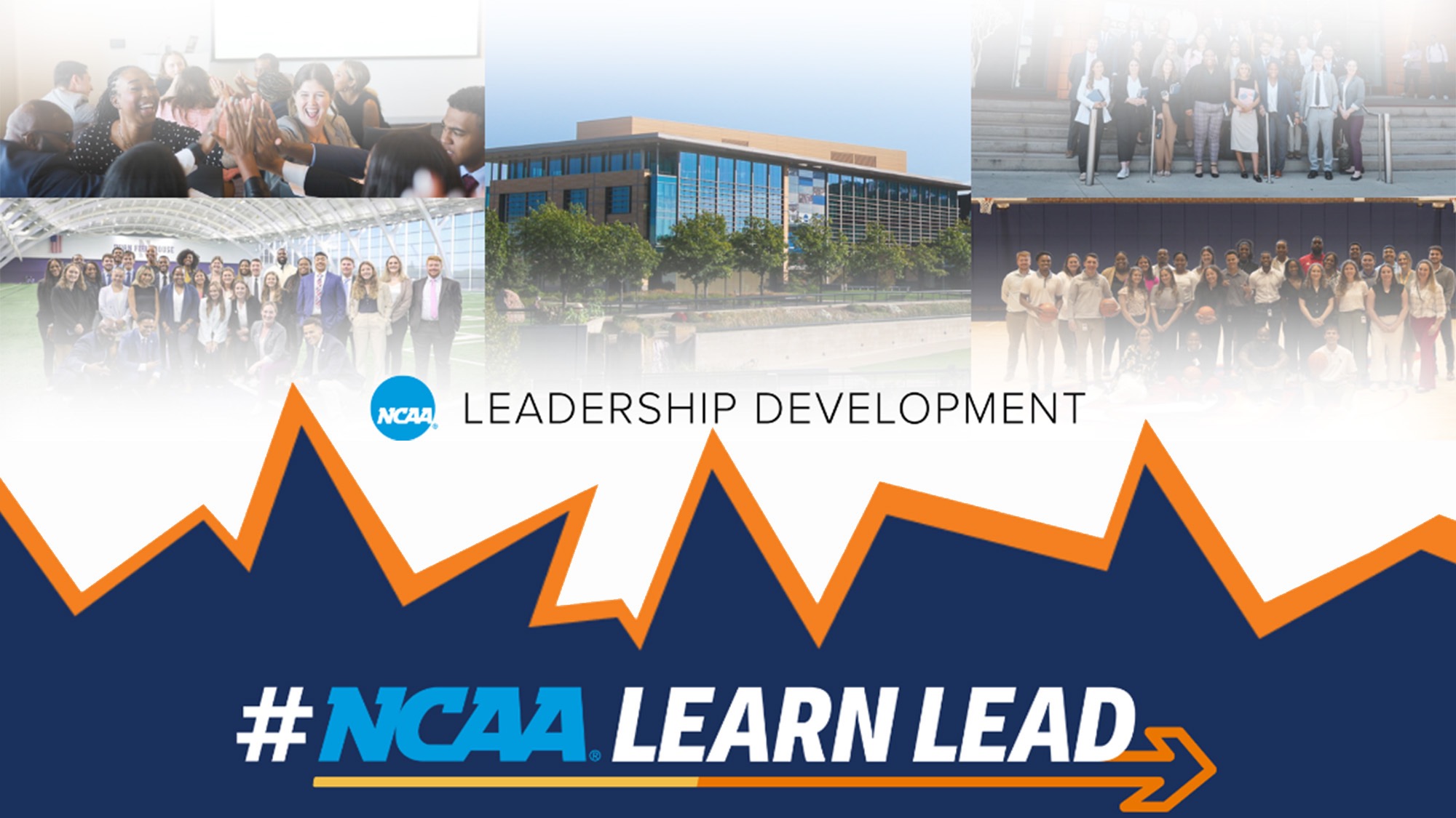 NCAA Leadership photo with text and images from the organization website