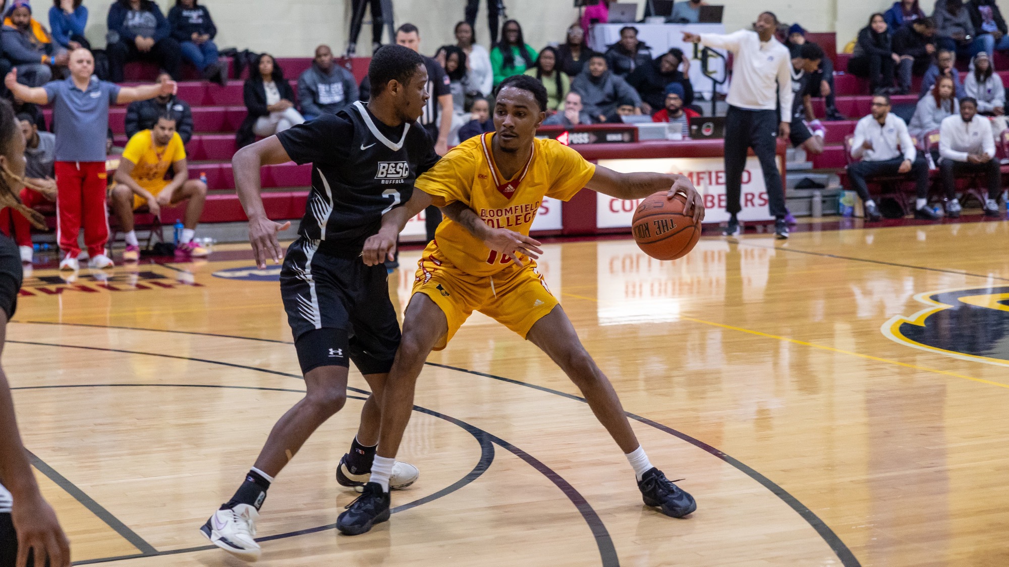 Singleton holds off Bobcats defender in the Den