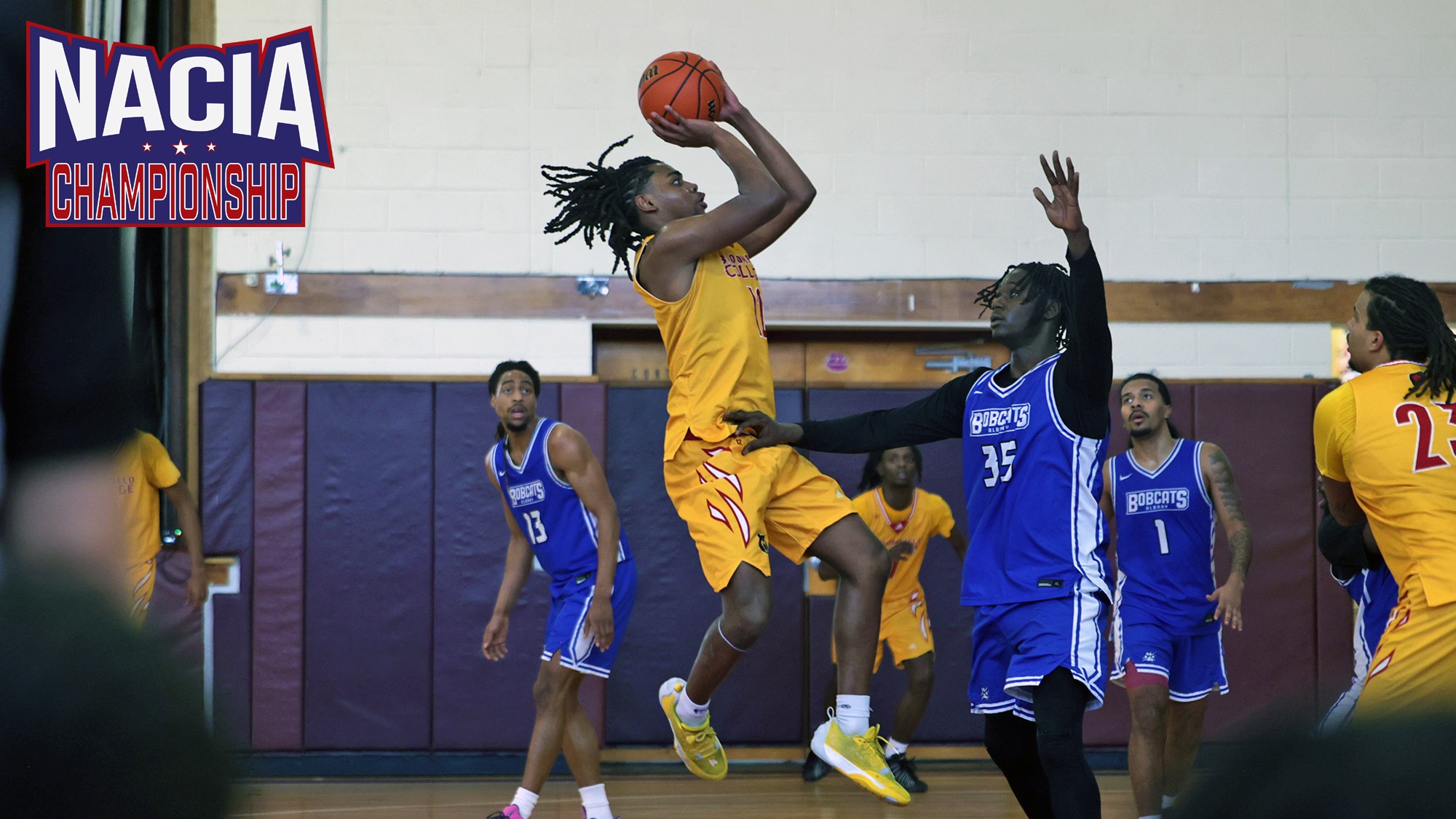 Jahi Whitney Glides in the lane against Bobcats